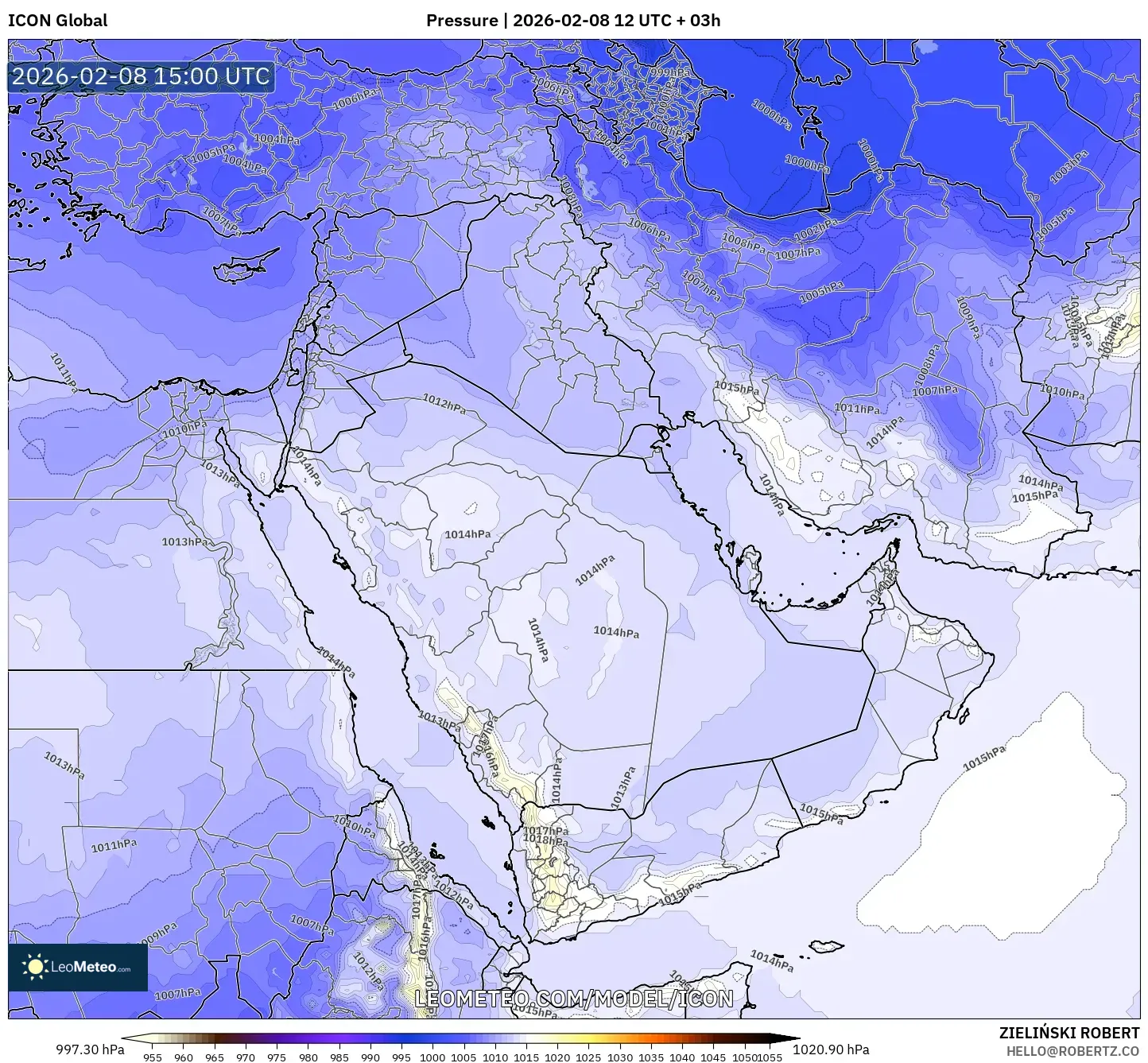 ICON model - Timur Tengah, Tekanan