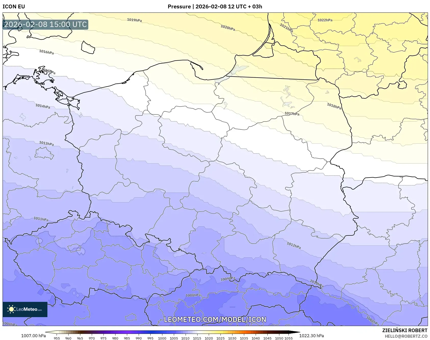 ICON model - Poland, Pressure