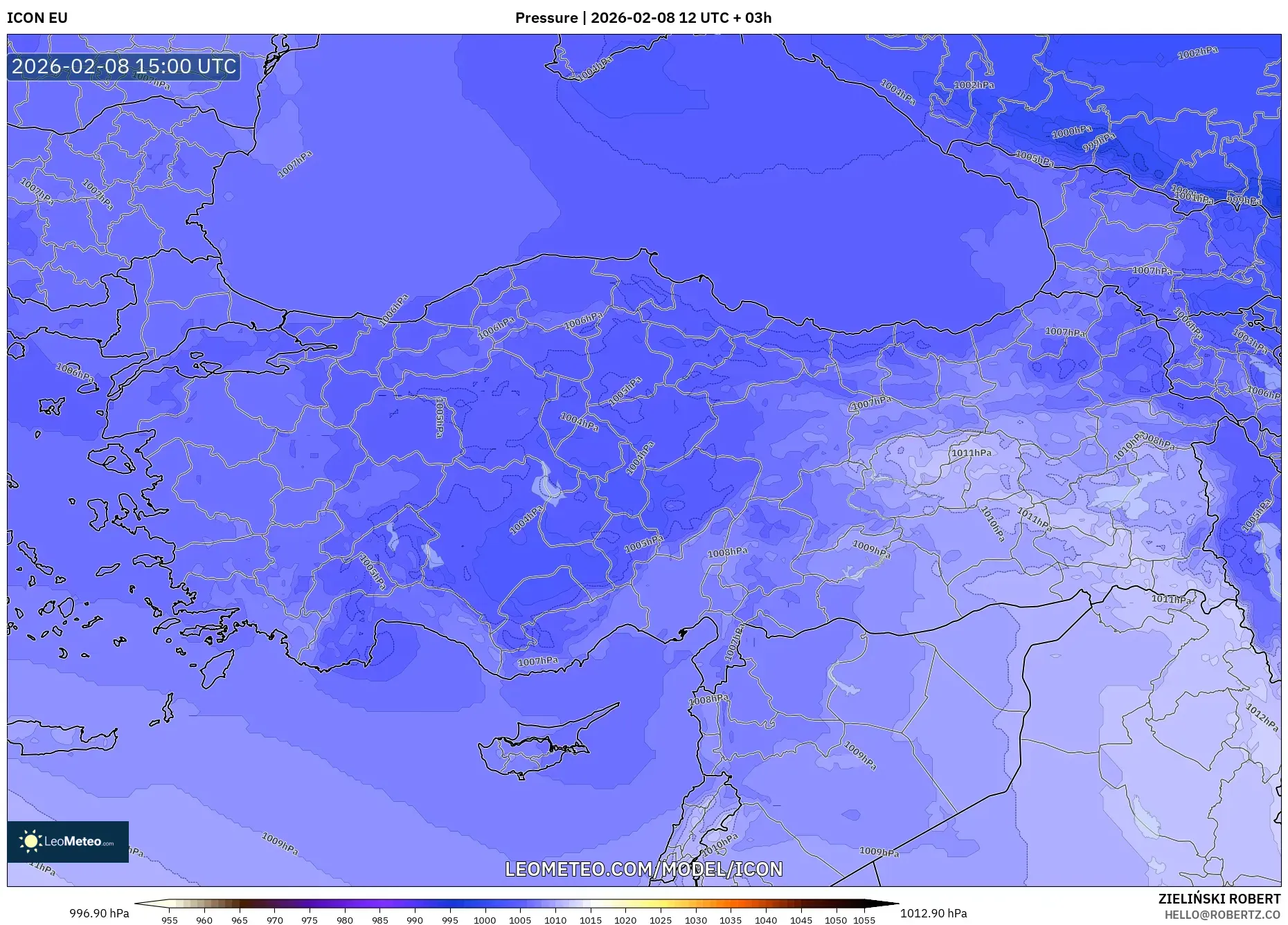 ICON model - Turkey, Pressure