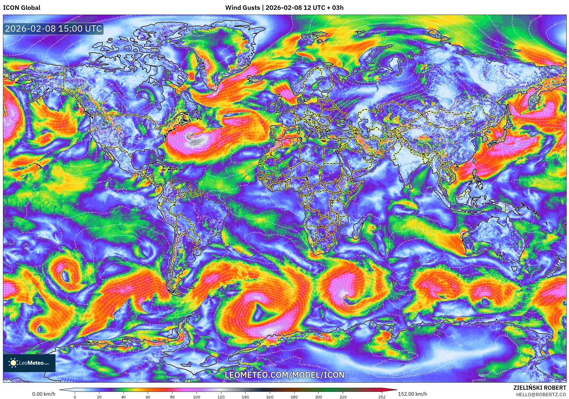 ICON model - Dunia, Hembusan Angin
