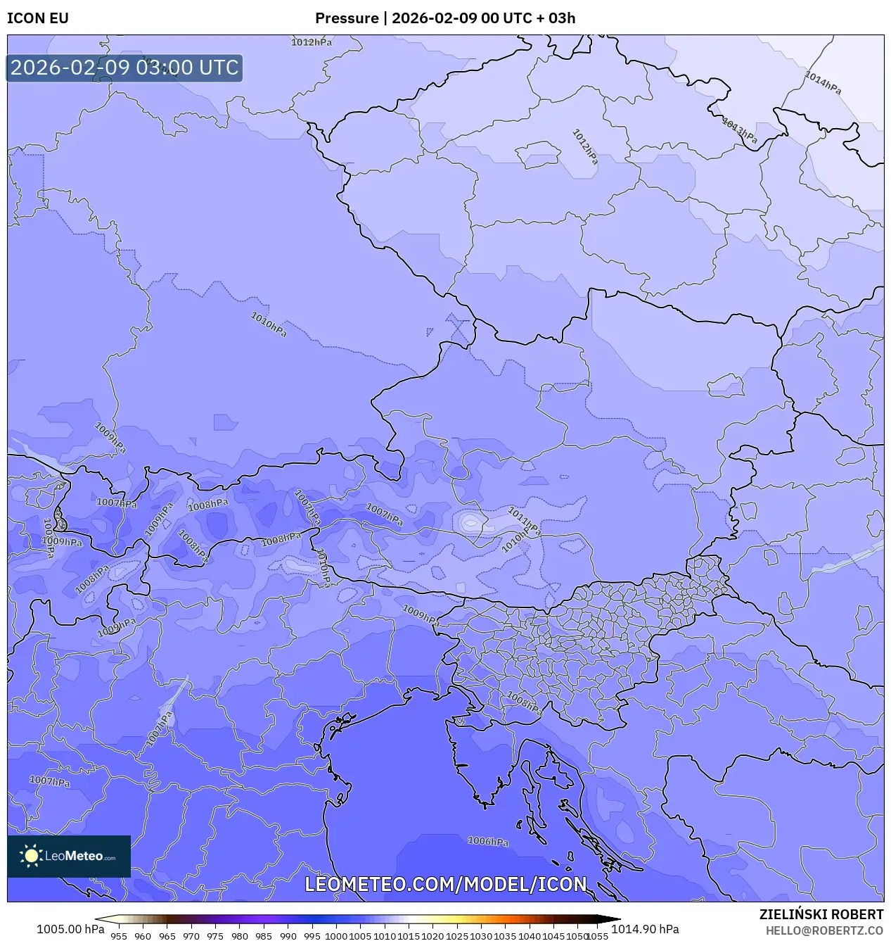 ICON model - Austria, Tekanan