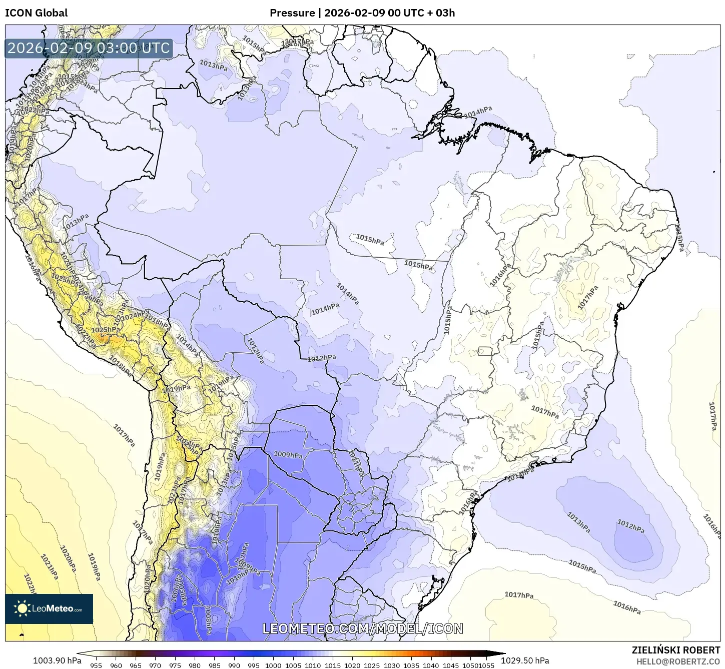 ICON model - Brazil, Tekanan