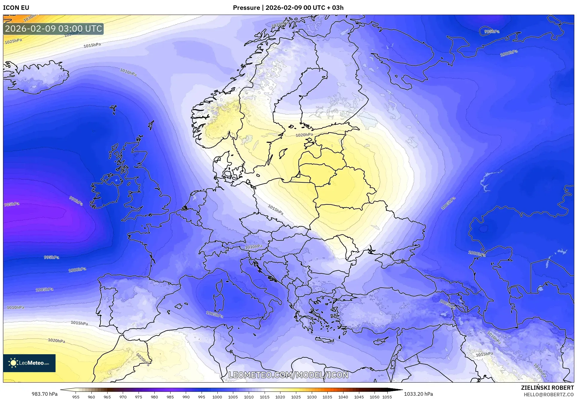 ICON model - Eropah, Tekanan