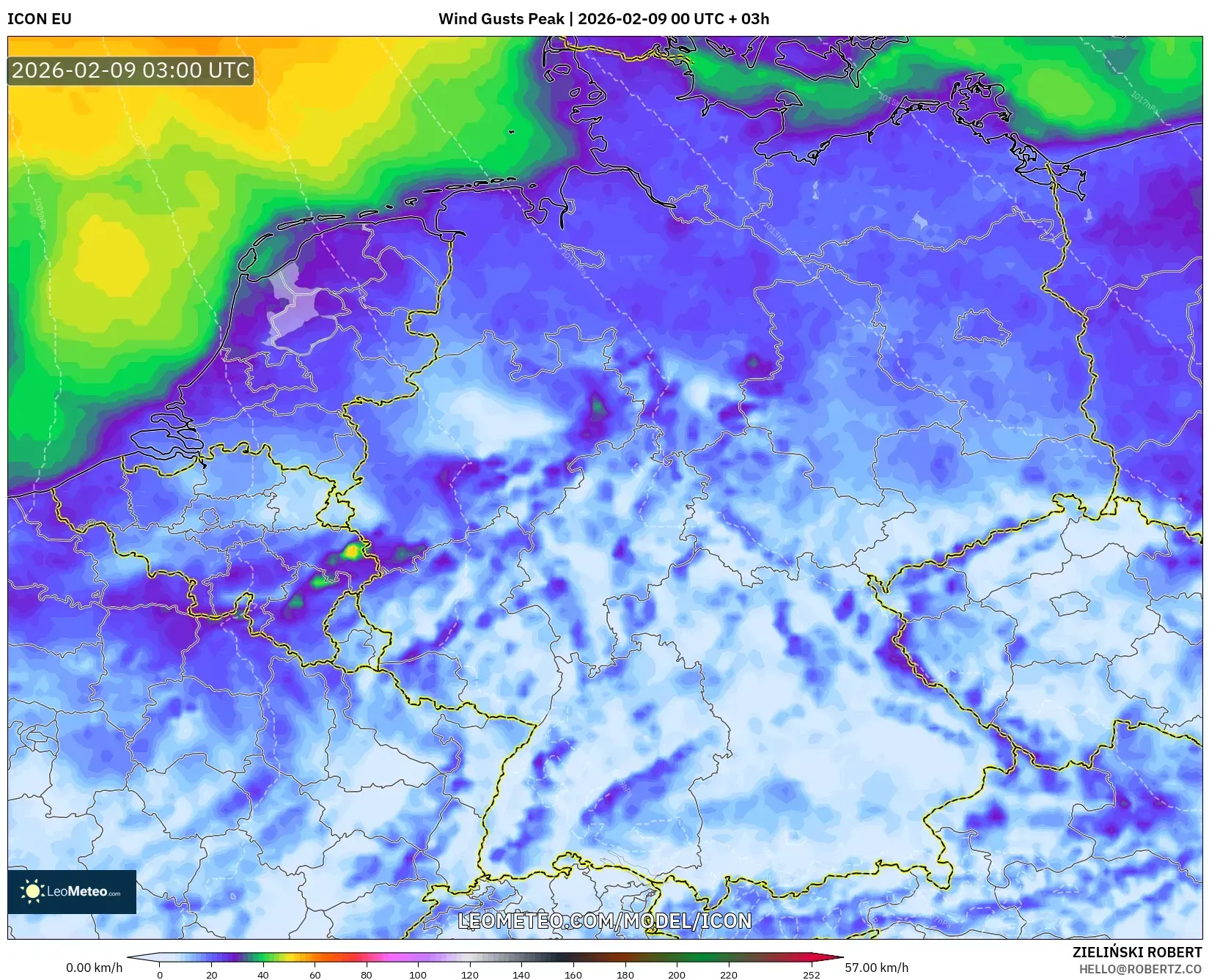 ICON model - Jerman, Hembusan Tertinggi