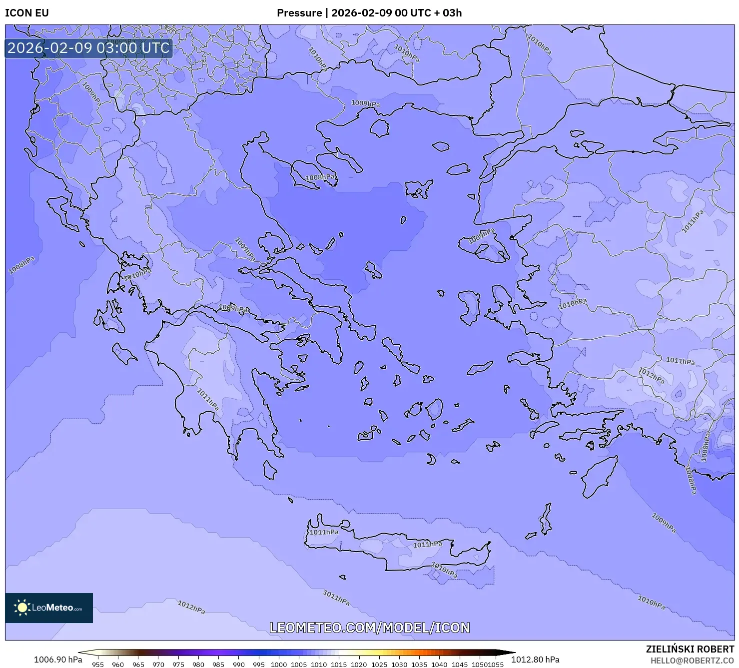 ICON model - Yunani, Tekanan