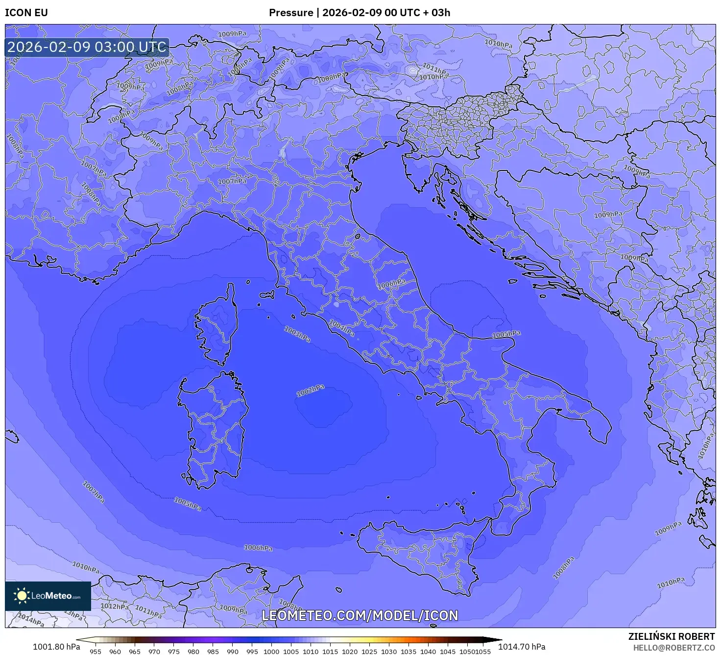 ICON model - Itali, Tekanan