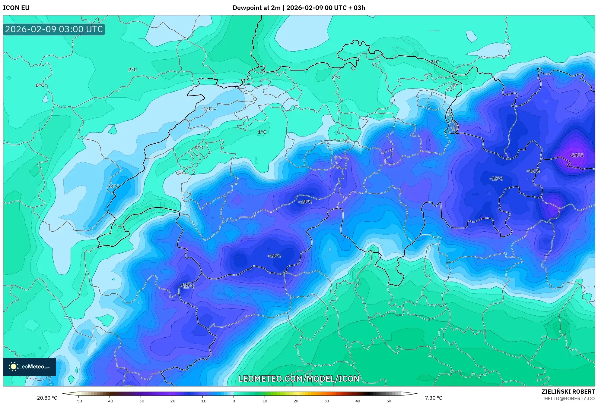 ICON model - Switzerland, Takat Embun 2 m
