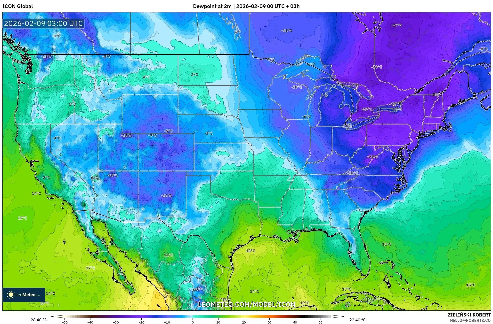 ICON model - Amerika Syarikat, Takat Embun 2 m