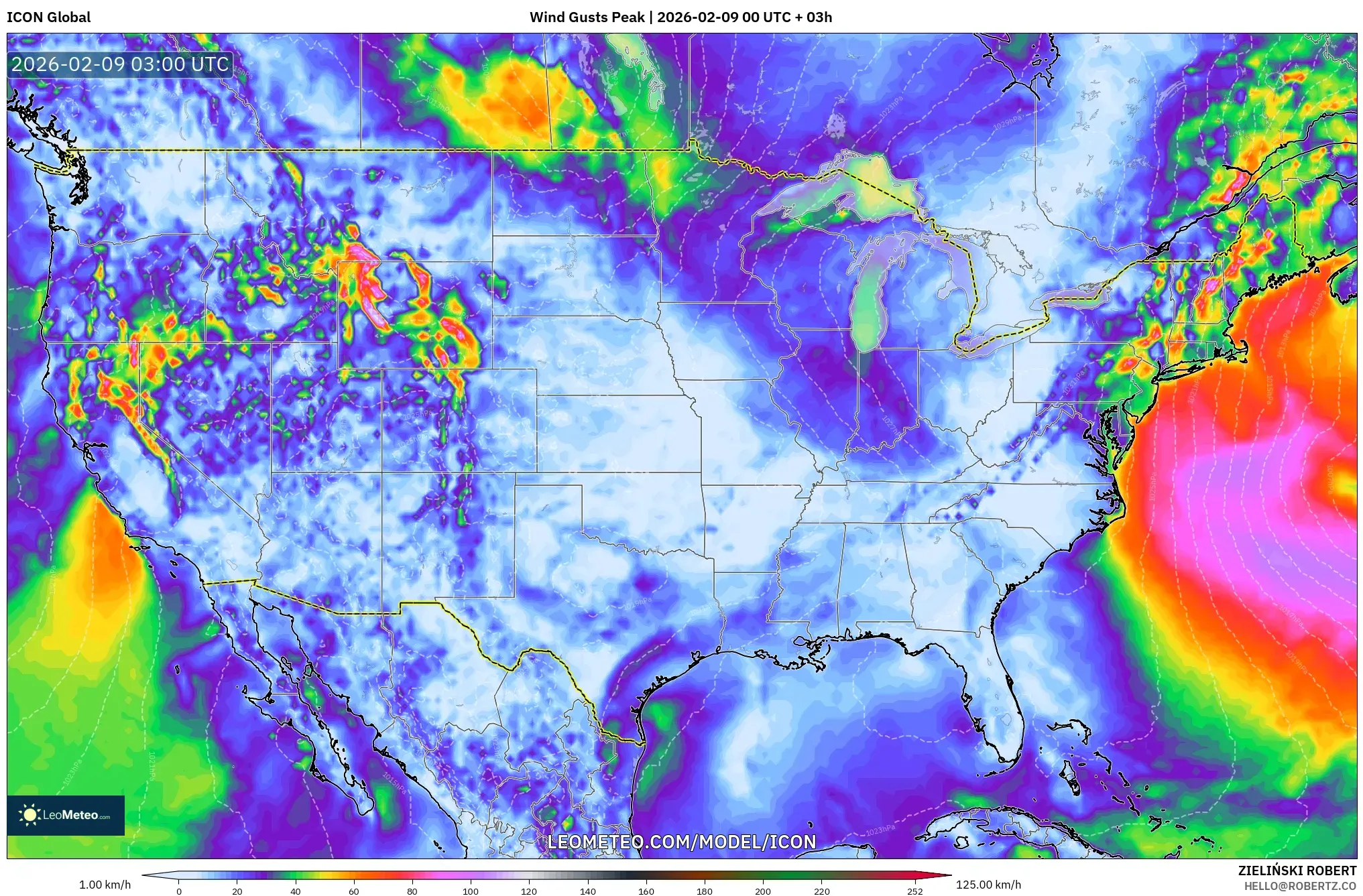 ICON model - Amerika Syarikat, Hembusan Tertinggi