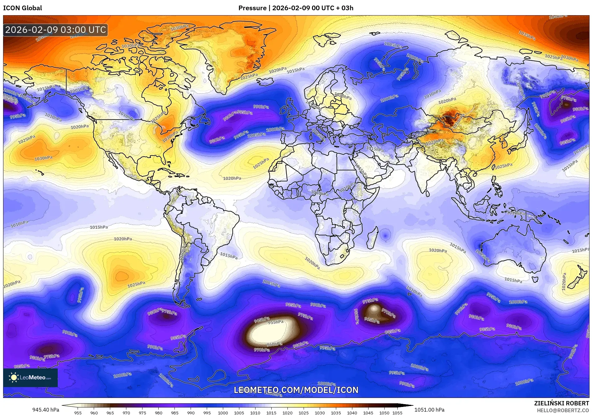 ICON model - Dunia, Tekanan