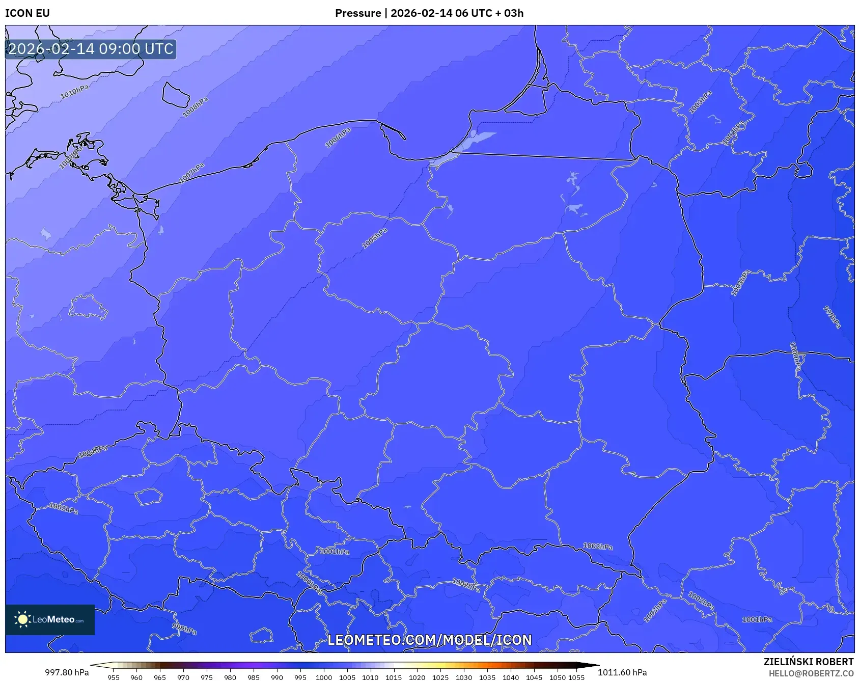 ICON model - Poland, Pressure