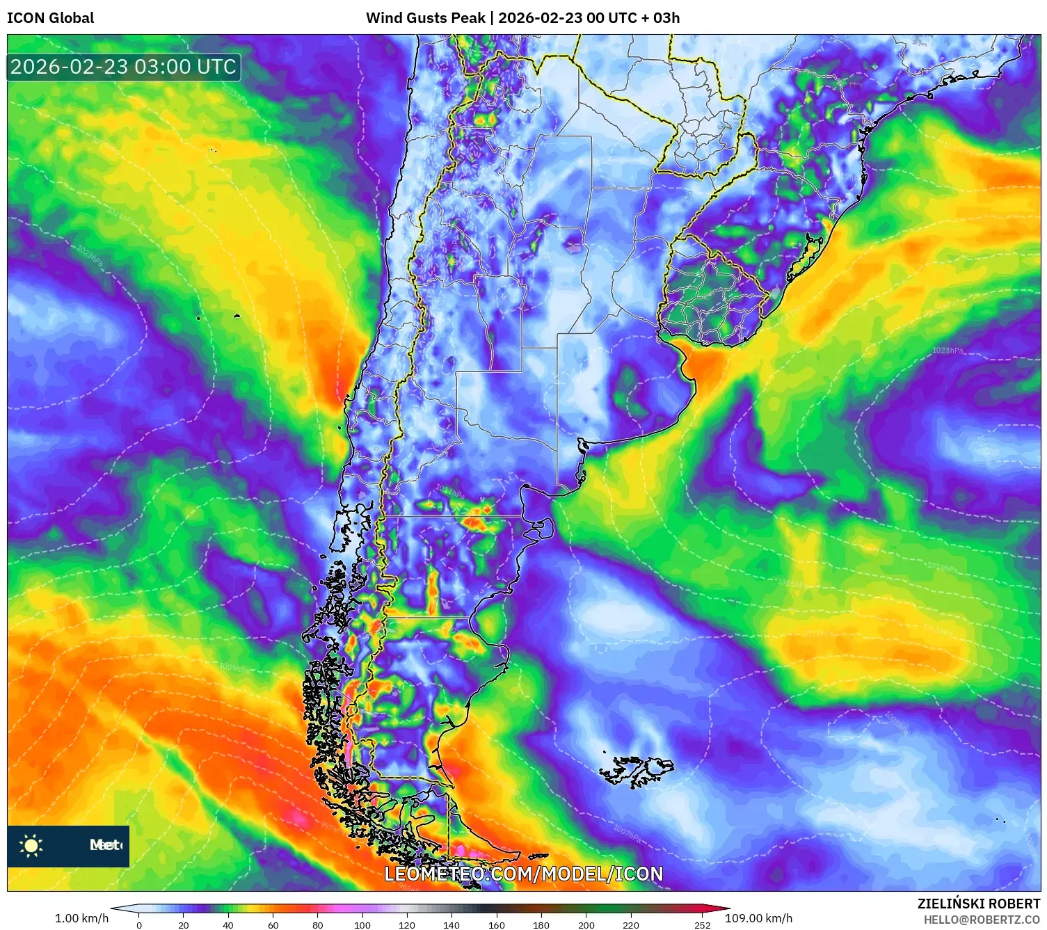 ICON model - الأرجنتين, أقصى هبة
