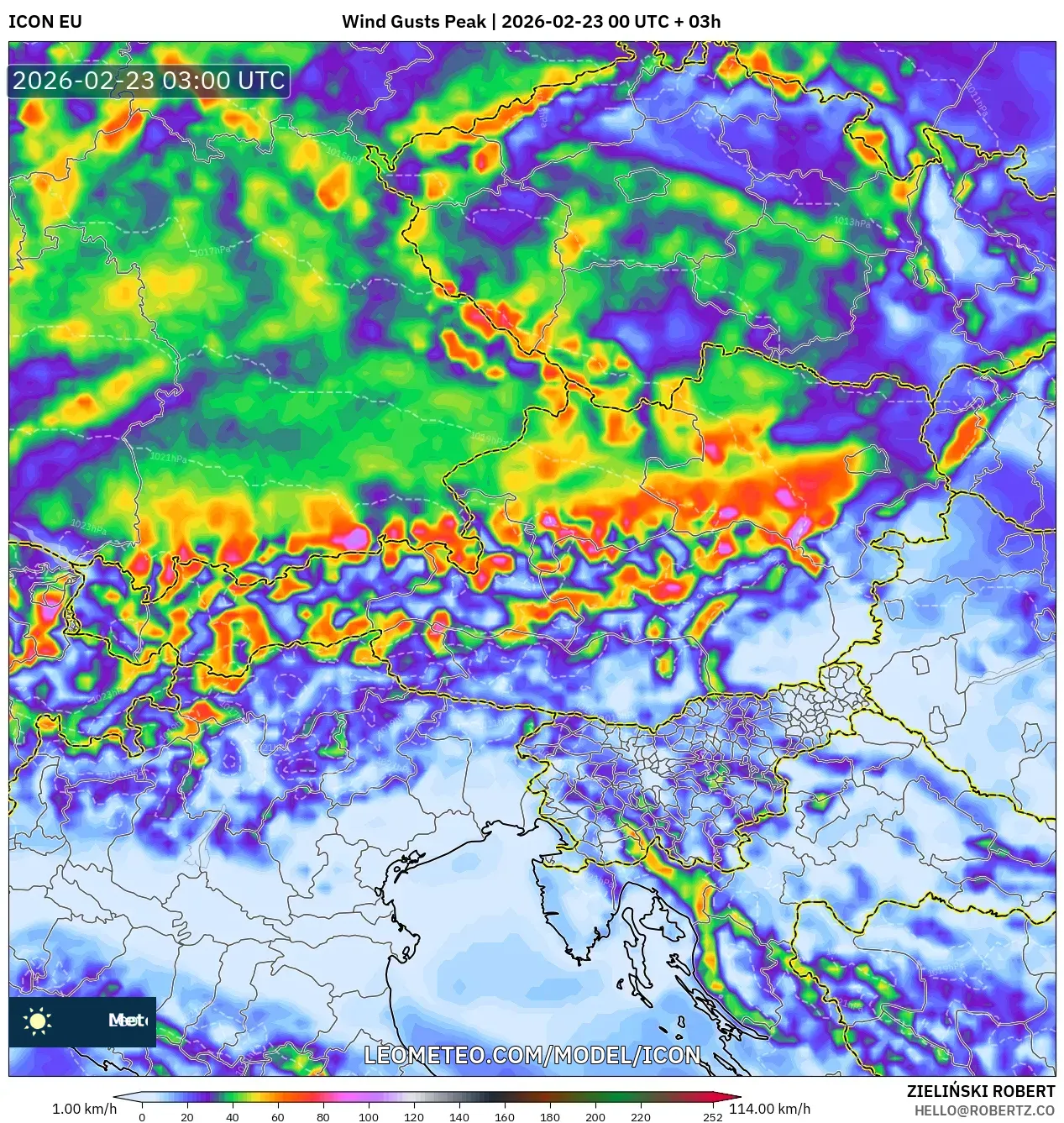ICON model - النمسا, أقصى هبة