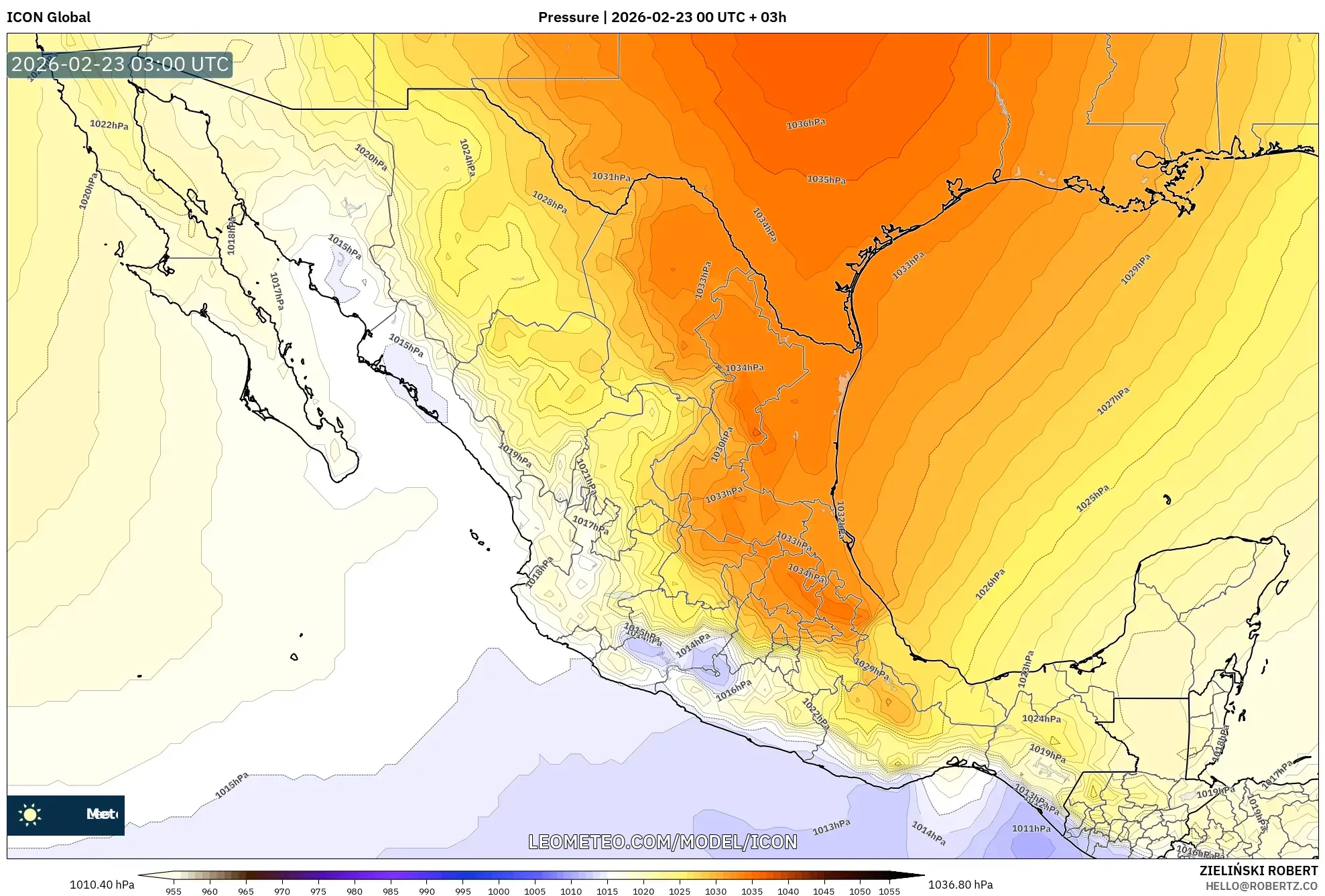 ICON model - المكسيك, الضغط