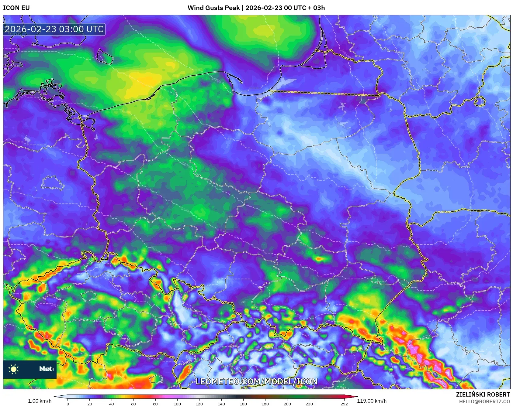 ICON model - بولندا, أقصى هبة
