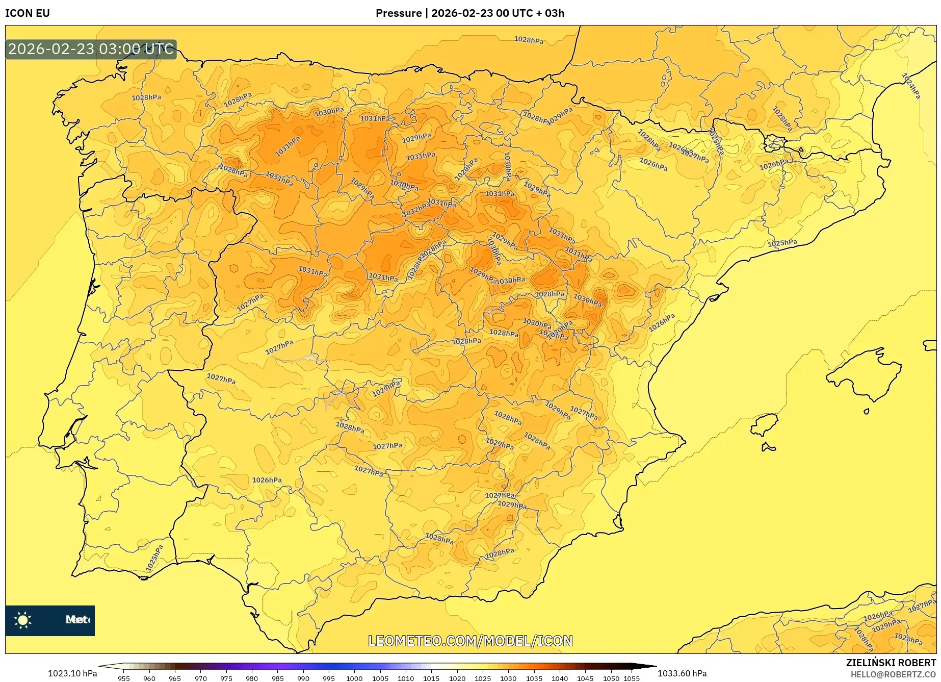 ICON model - إسبانيا, الضغط