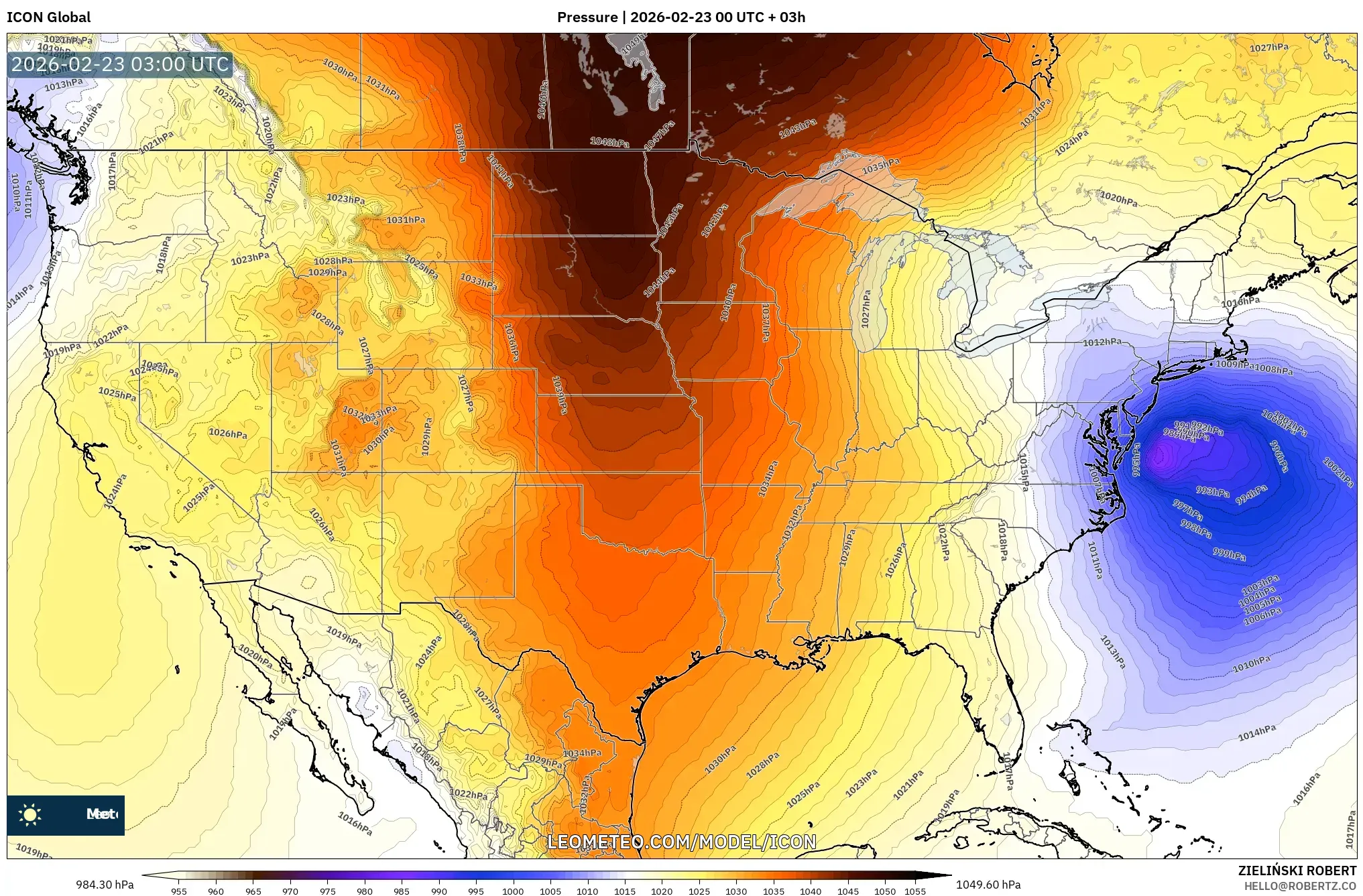 ICON model - الولايات المتحدة, الضغط