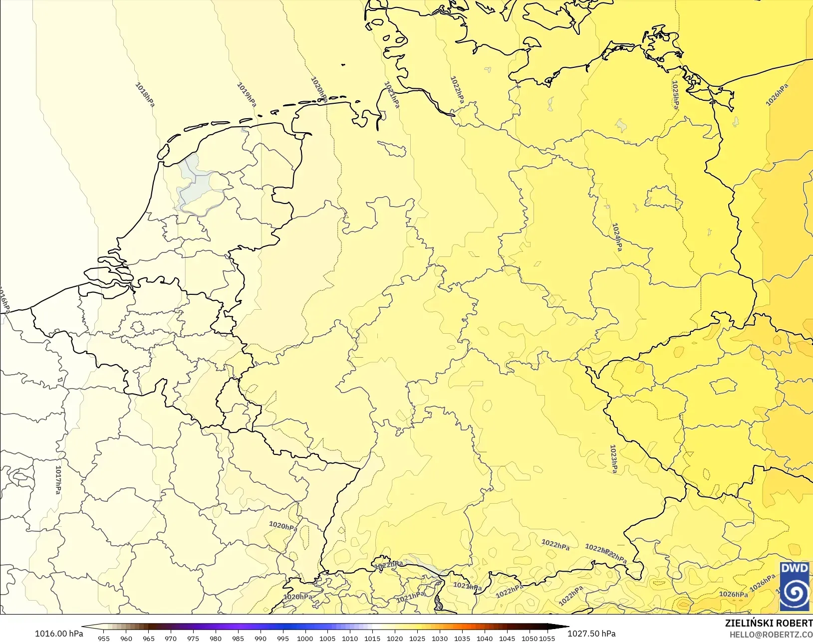 ICON model - Germany, Pressure