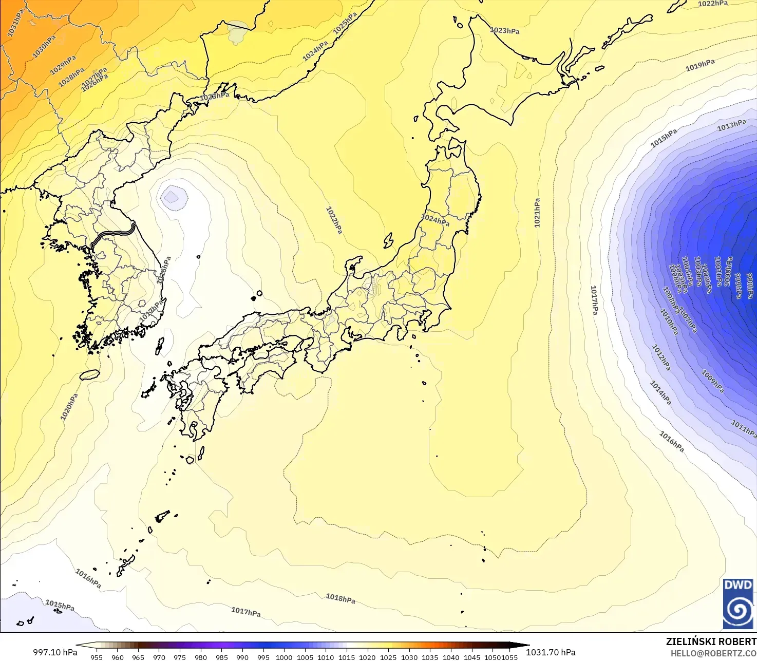 ICON model - Japan, Pressure