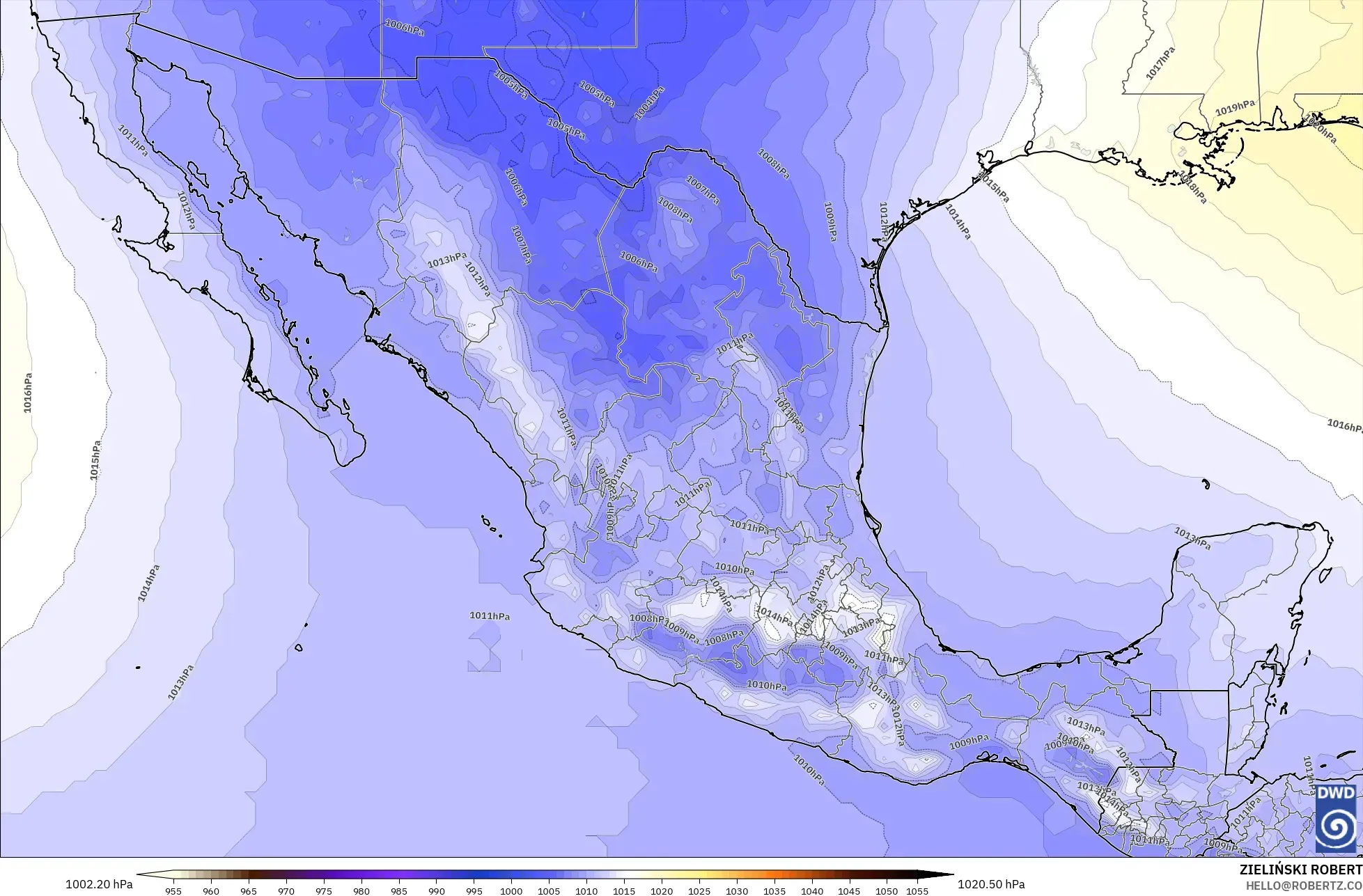 ICON model - Mexico, Pressure