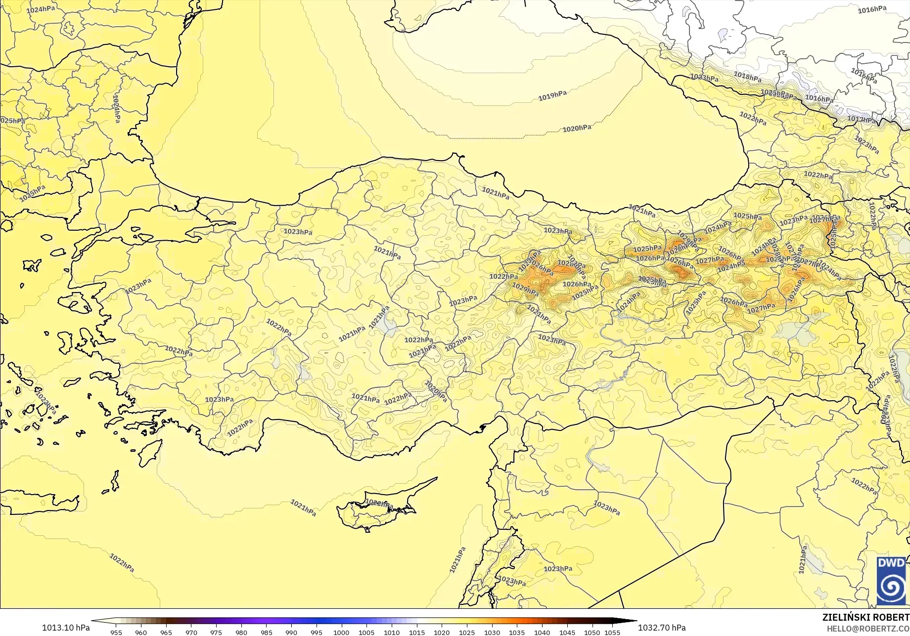 ICON model - Turkey, Pressure