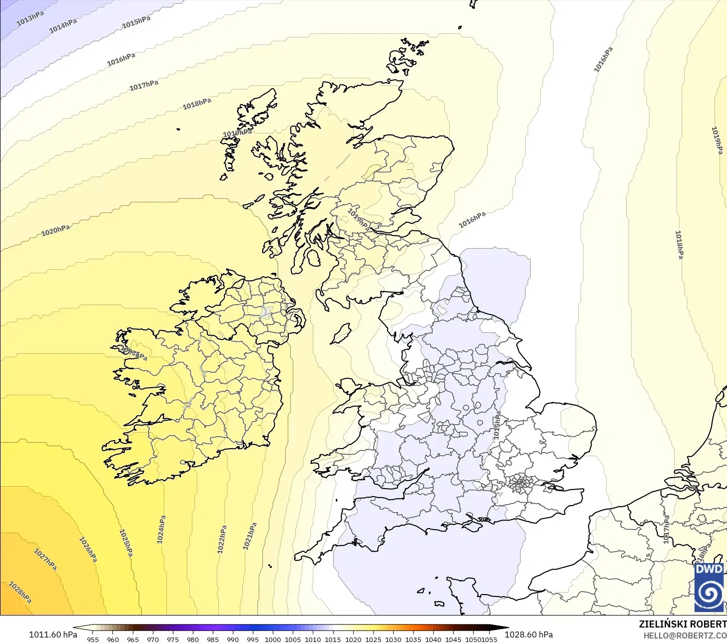 ICON model - United Kingdom, Pressure