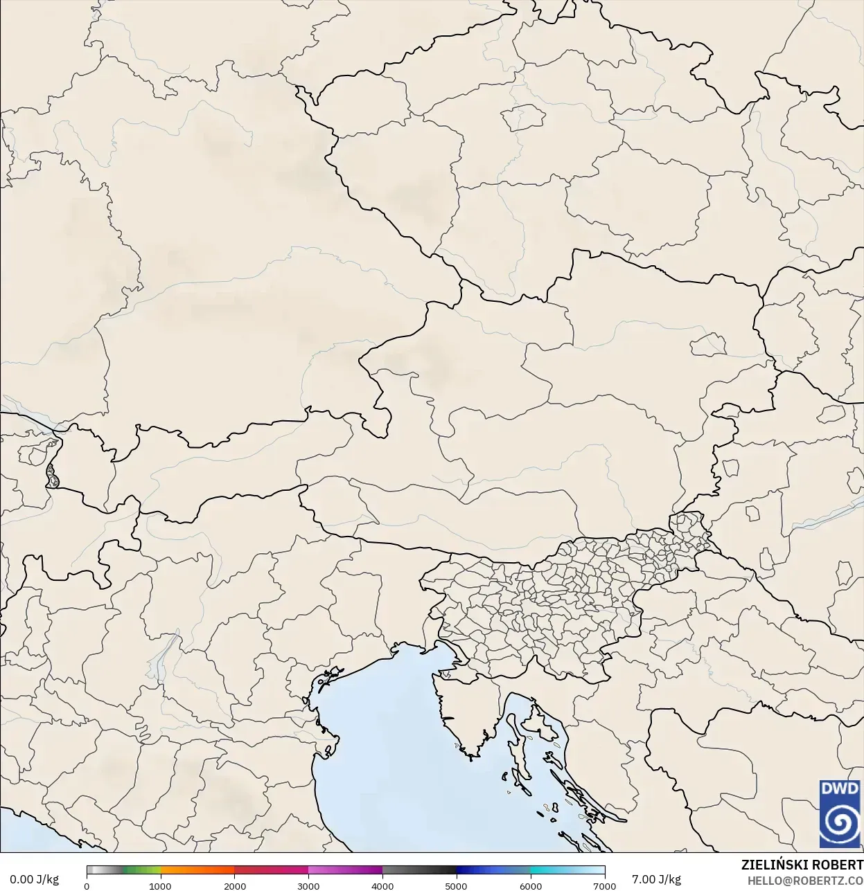 ICON model - Austria, CAPE