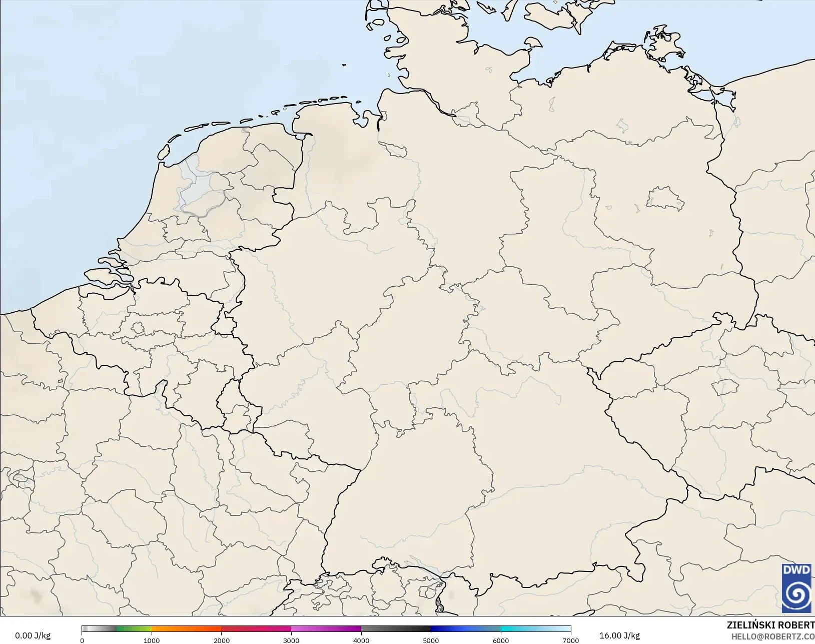 ICON model - Germany, CAPE