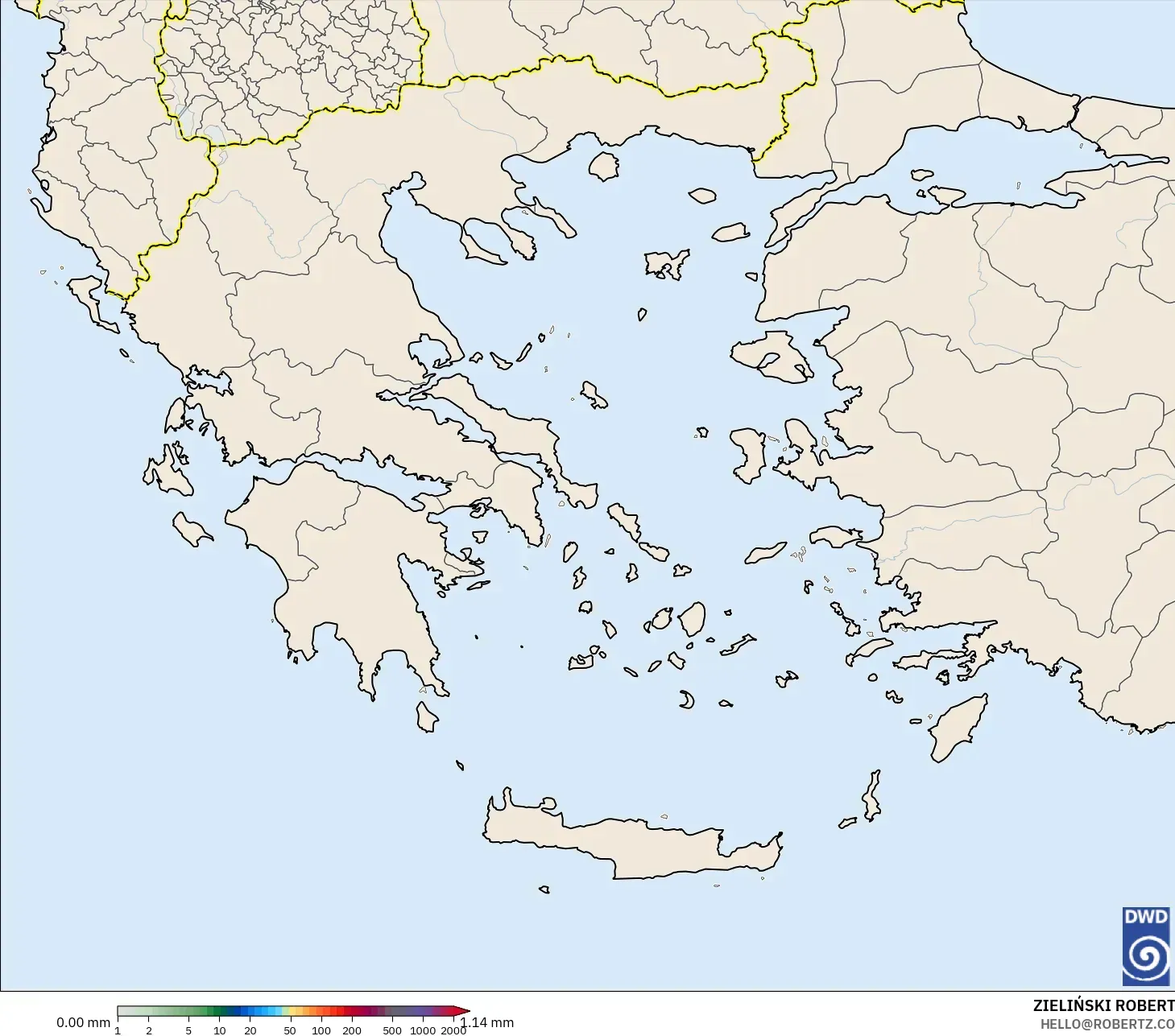 ICON model - Greece, Precipitation Accumulation