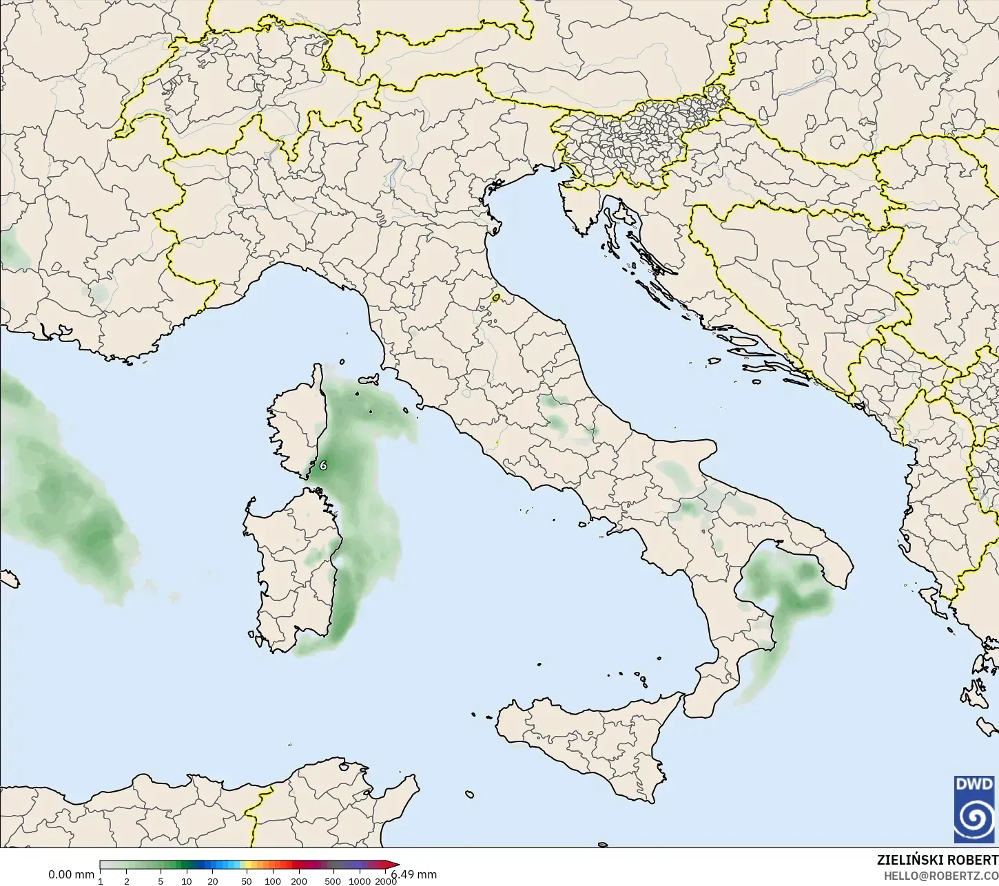 ICON model - Italy, Precipitation Accumulation