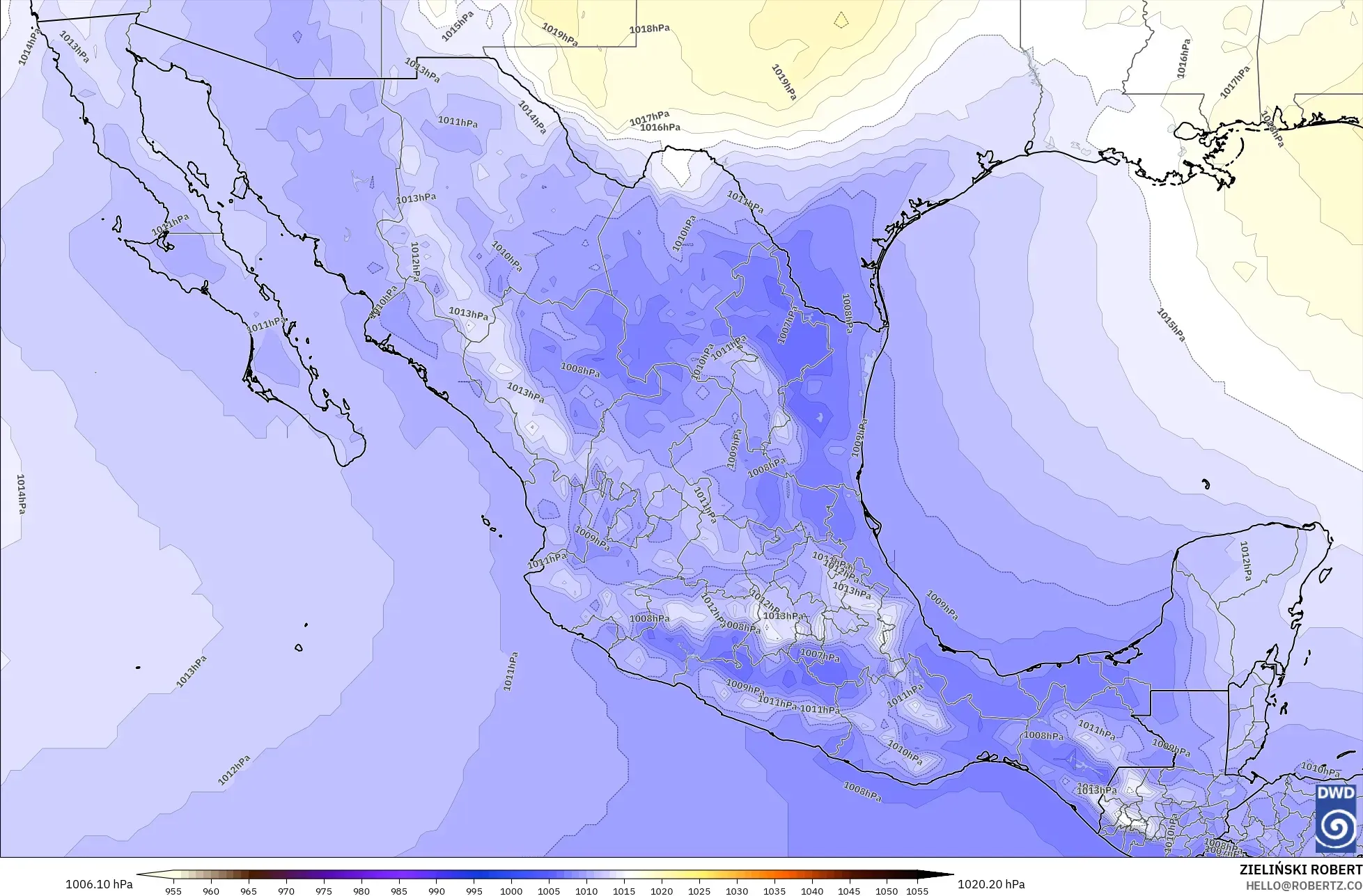 ICON model - Mexico, Pressure