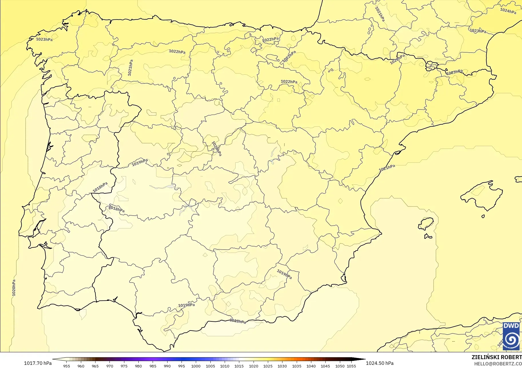 ICON model - Spain, Pressure