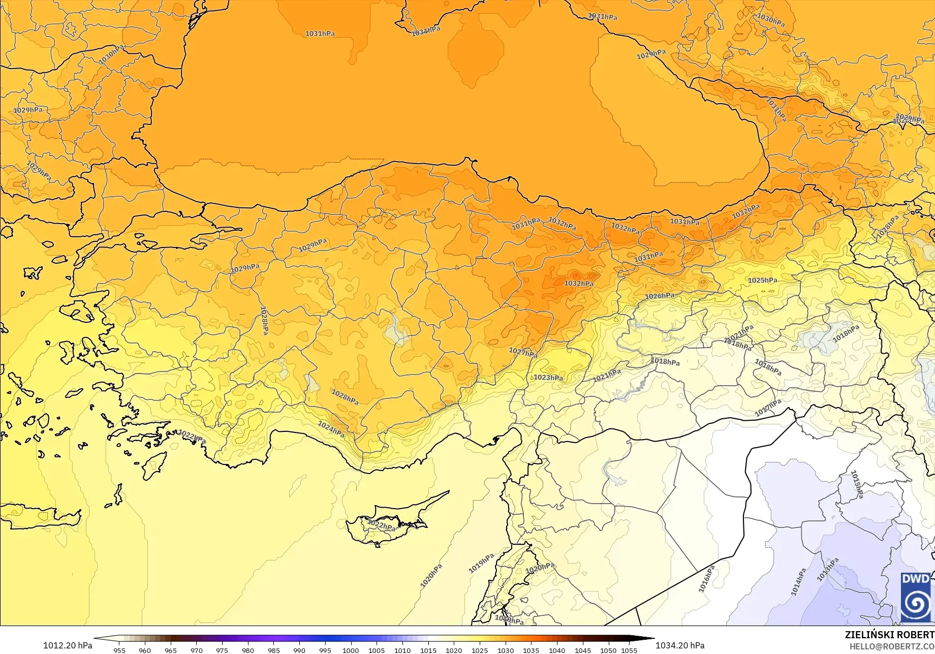 ICON model - Turkey, Pressure