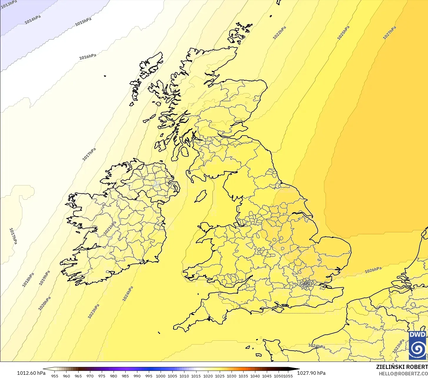 ICON model - United Kingdom, Pressure