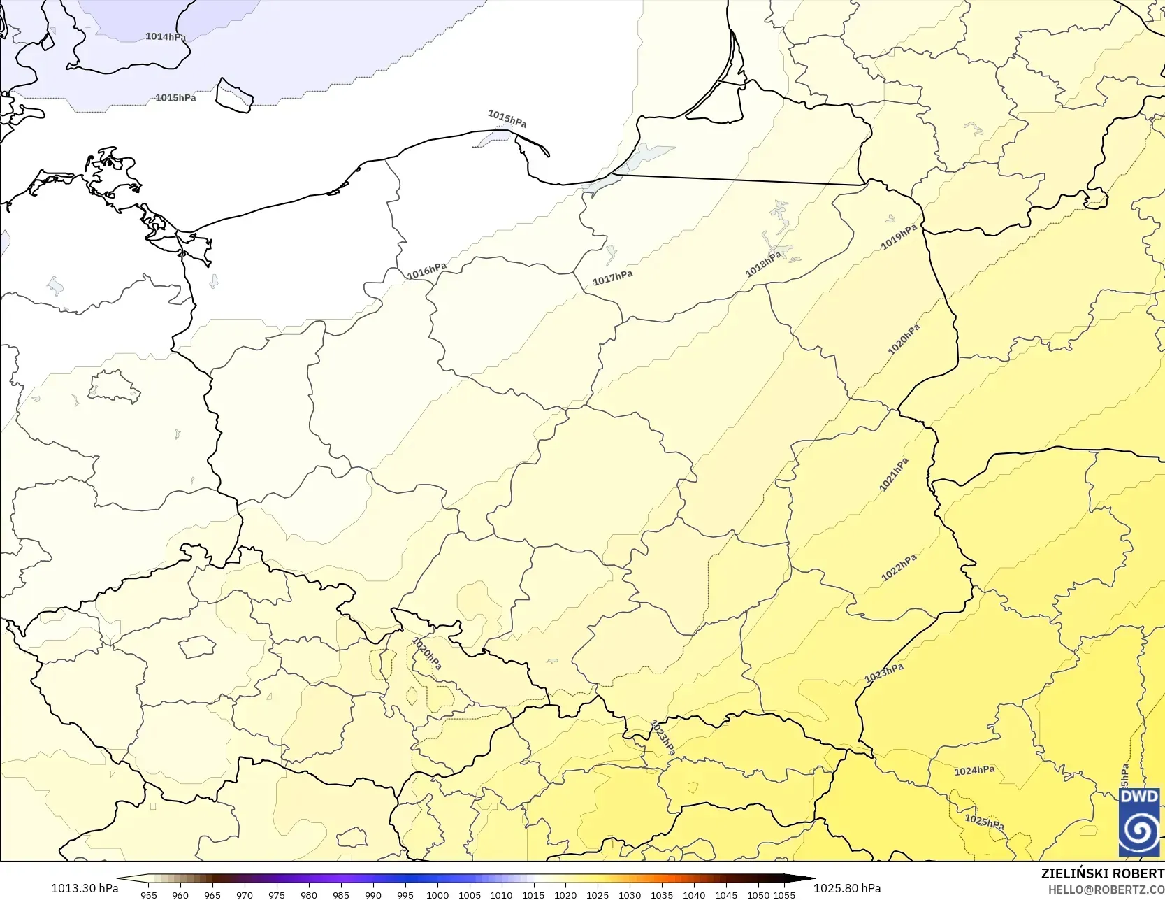 ICON model - Poland, Pressure