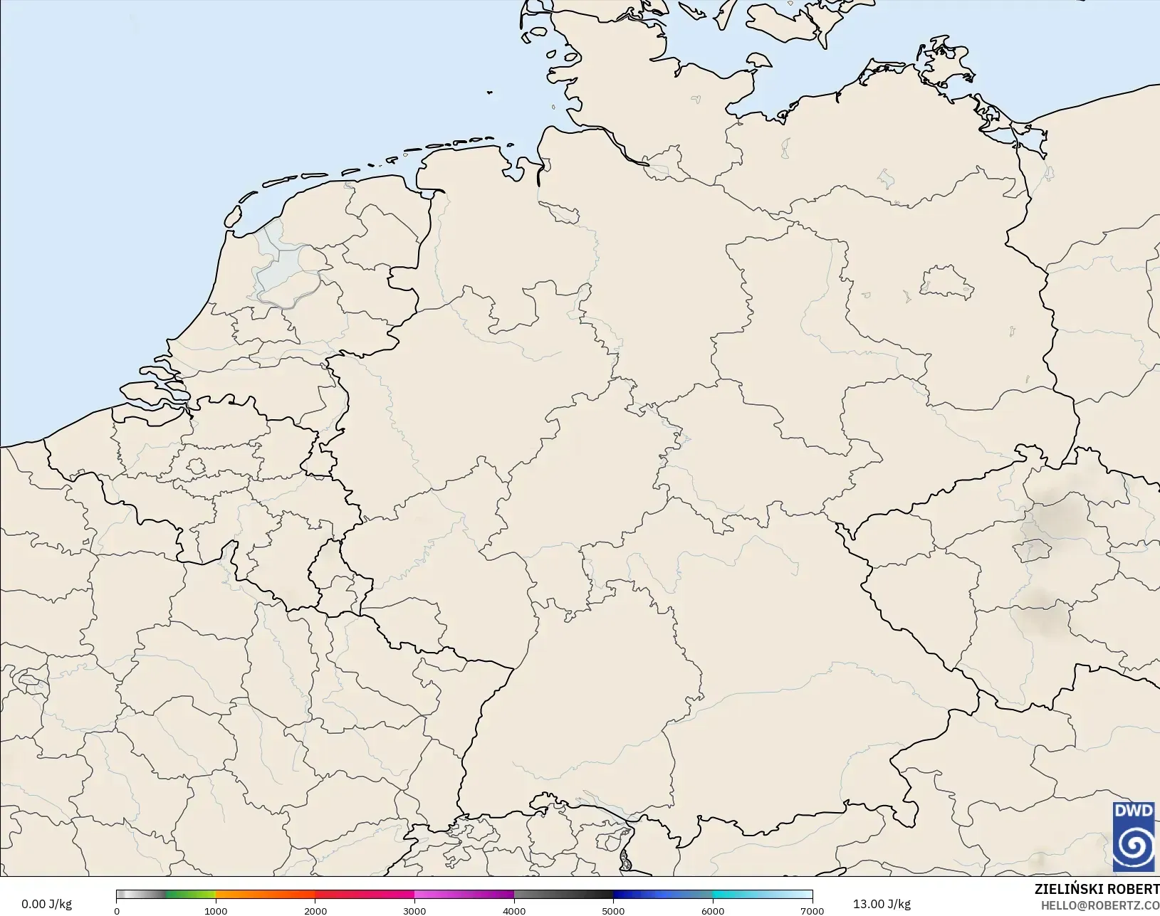 ICON model - Germany, CAPE