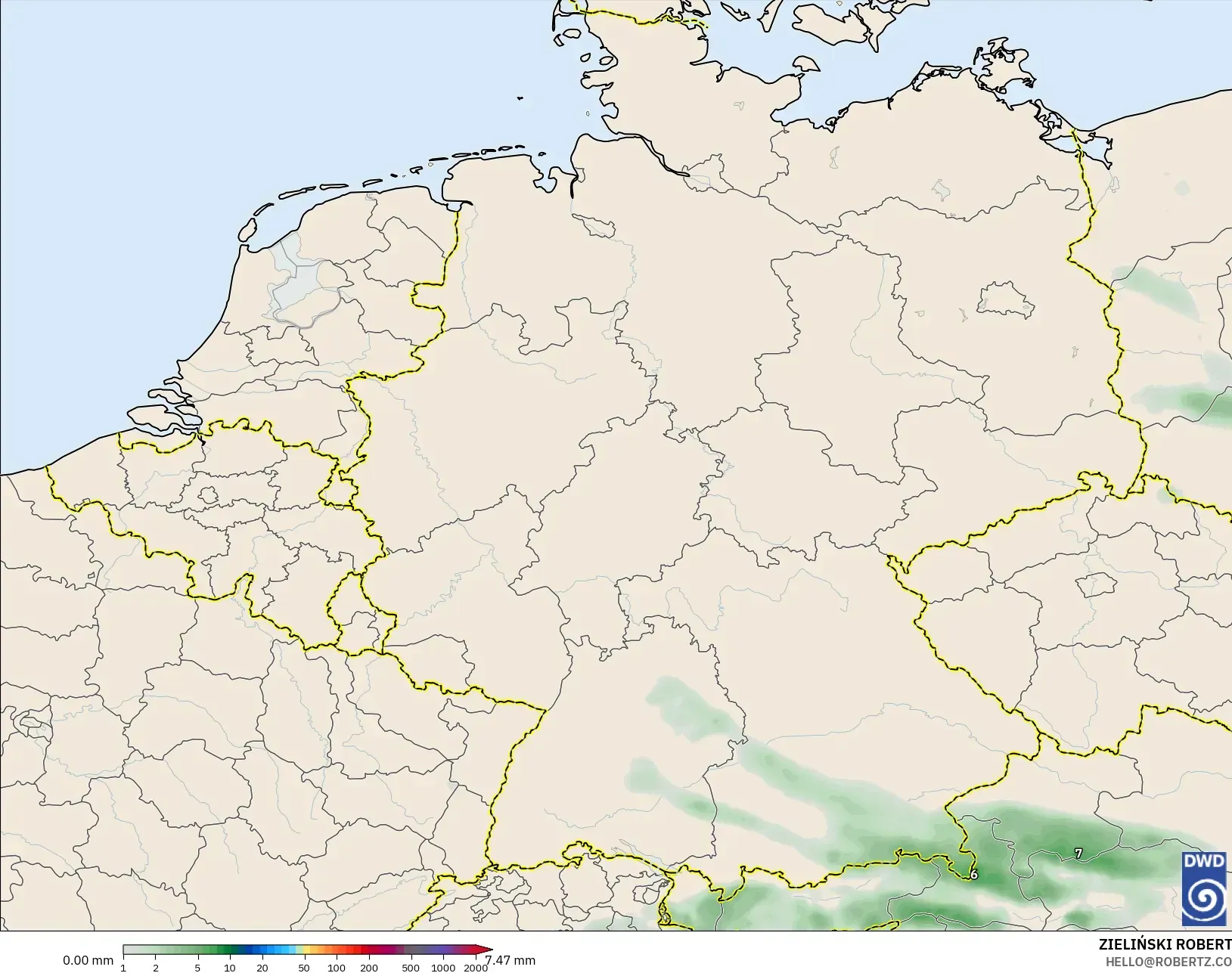 ICON model - Germany, Precipitation Accumulation