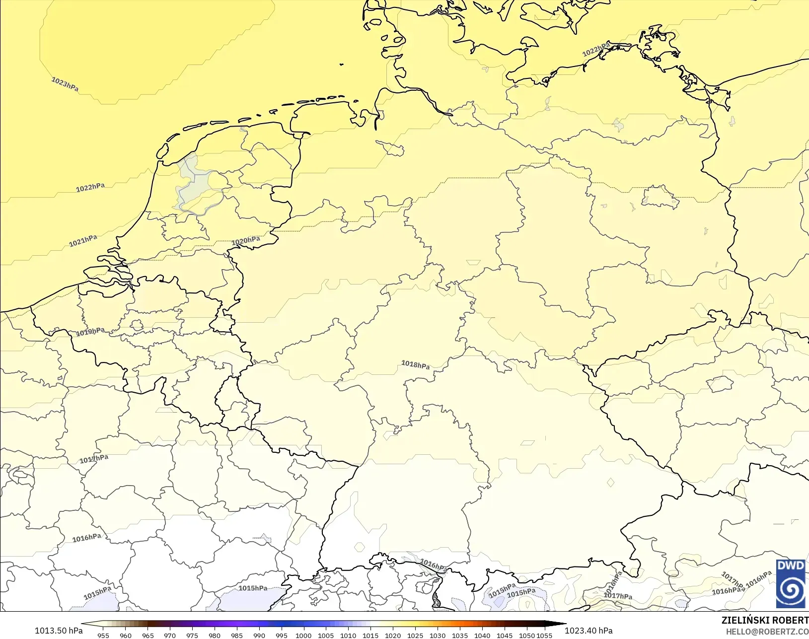 ICON model - Germany, Pressure