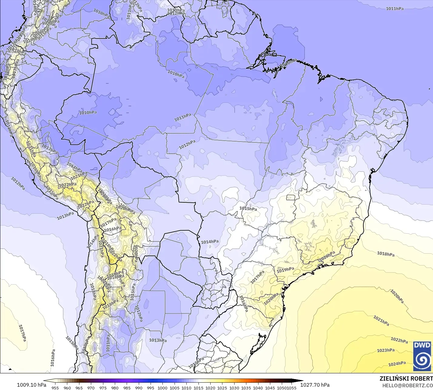 ICON model - Brazil, Pressure