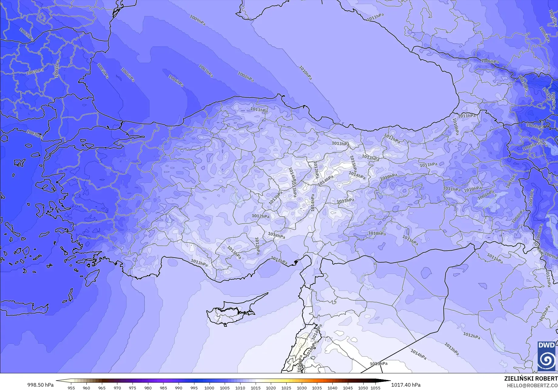ICON model - Turkey, Pressure