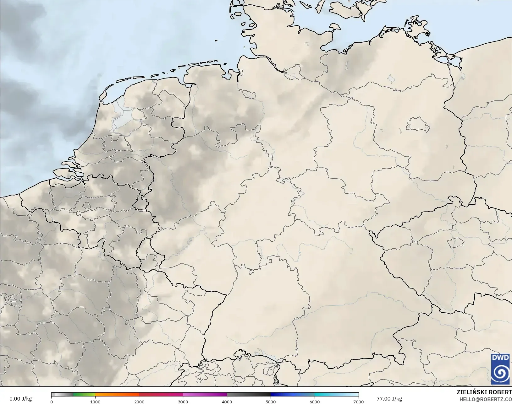 ICON model - Germany, CAPE