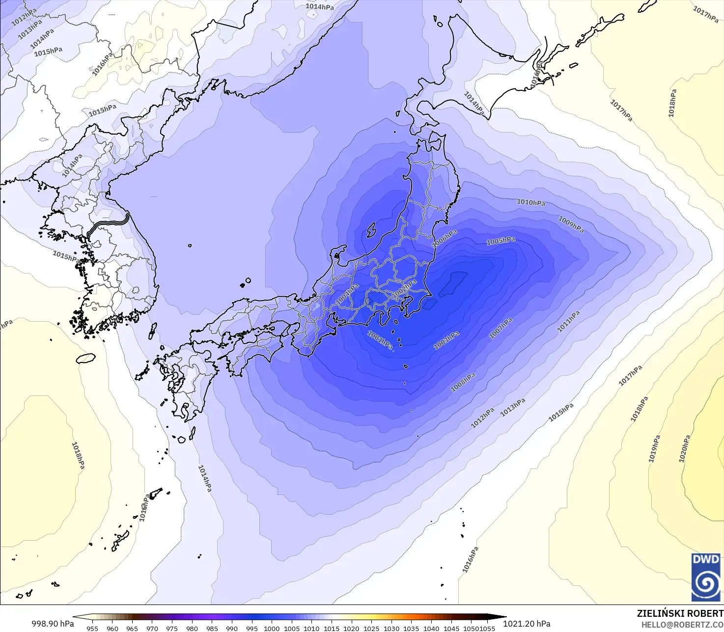 ICON model - Japan, Pressure