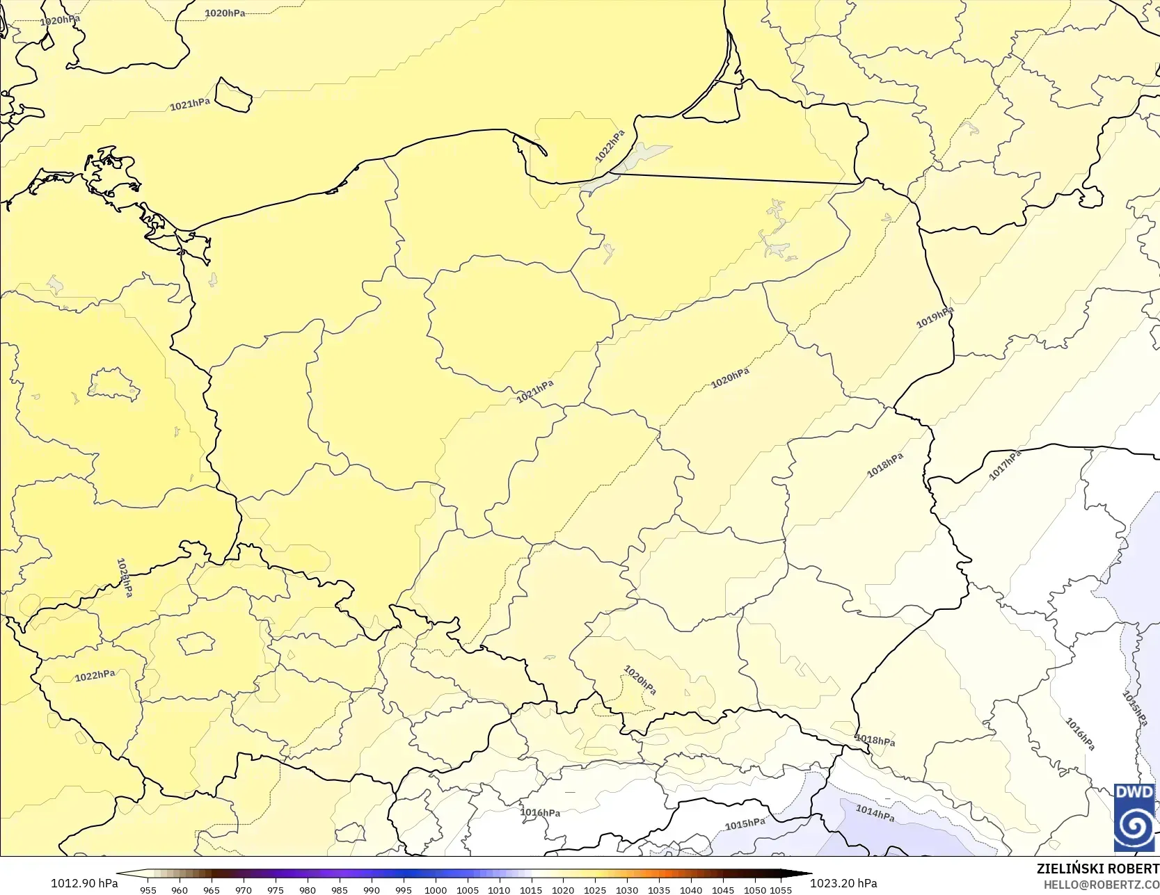 ICON model - Poland, Pressure