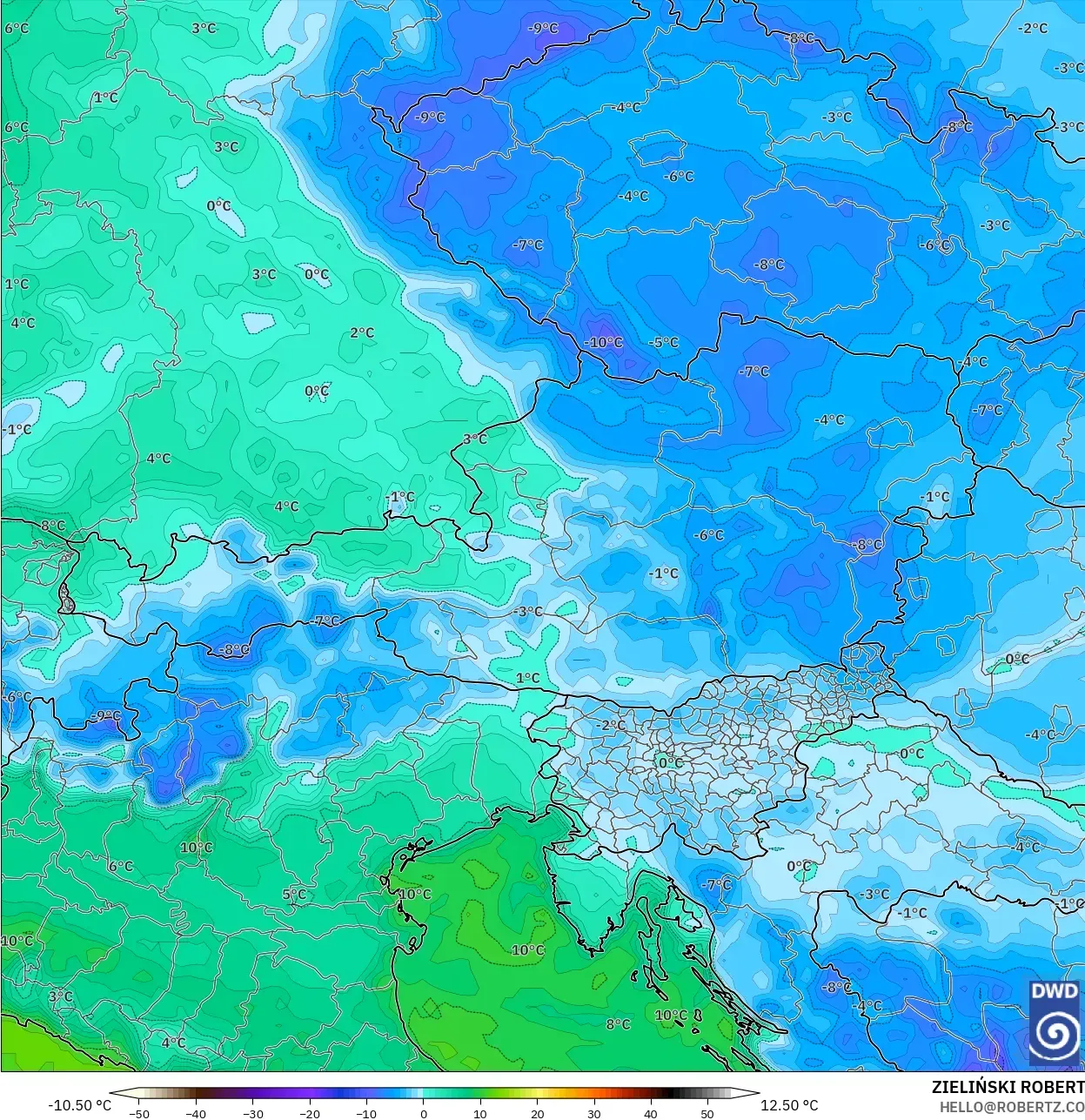 ICON model - Austria, Takat Embun 2 m