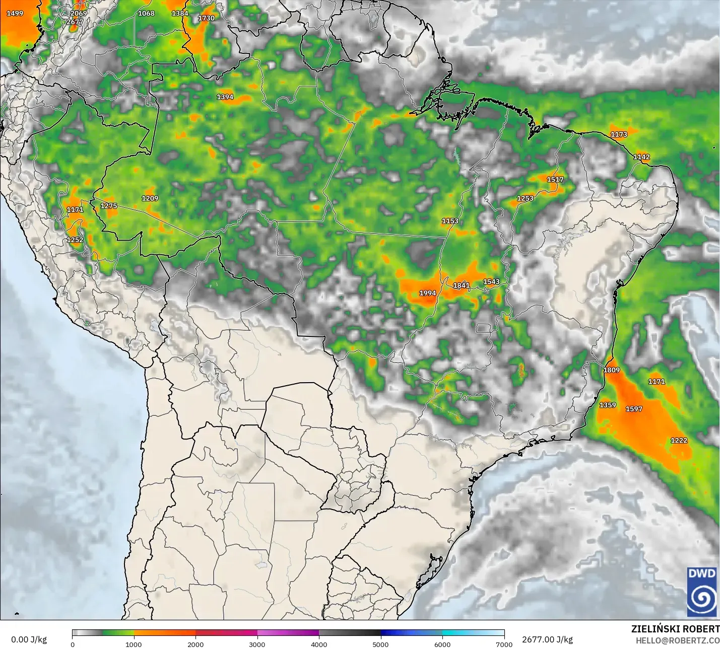 ICON modelo - Brazil, CAPE