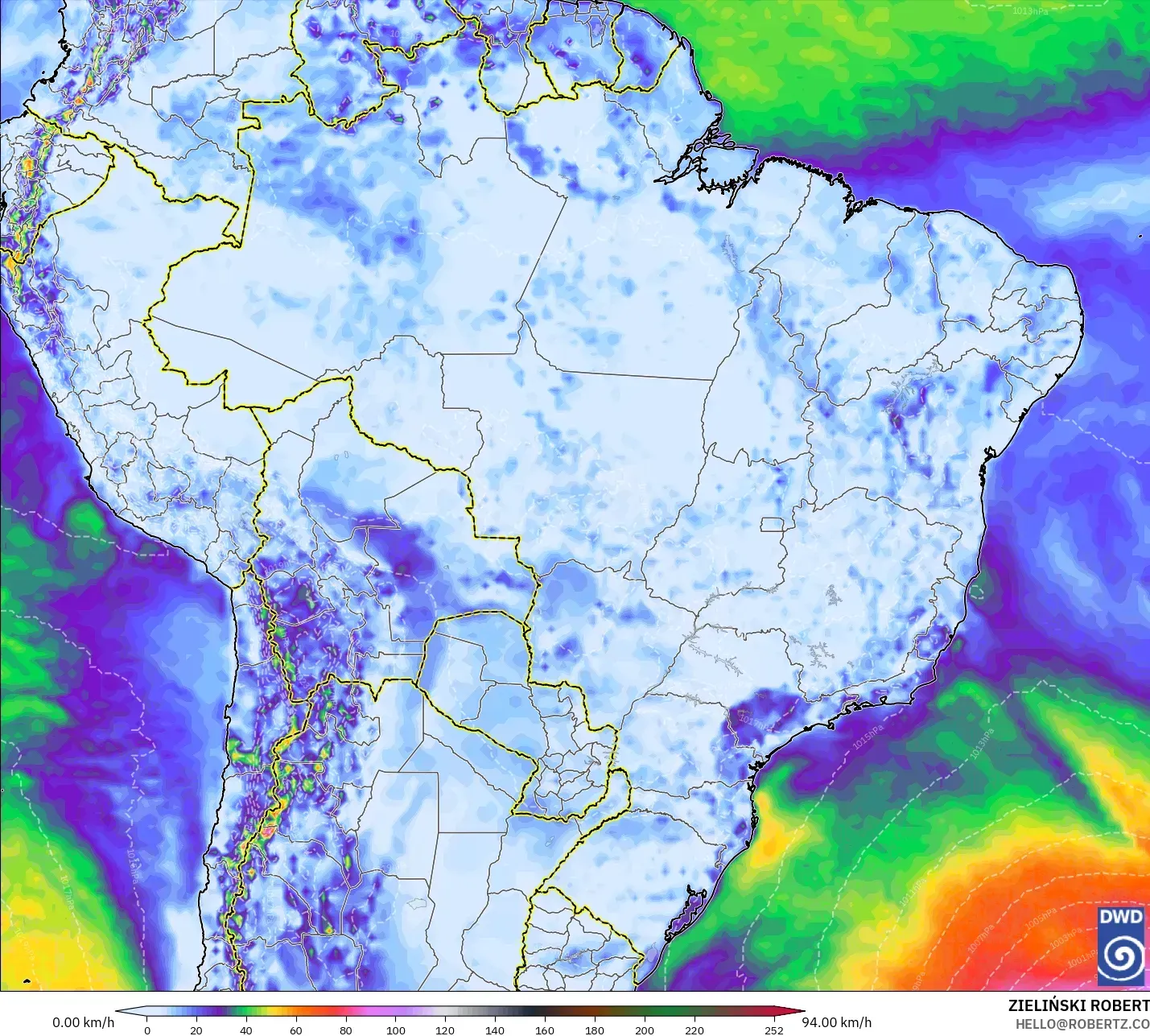 ICON model - Brazil, Hembusan Tertinggi