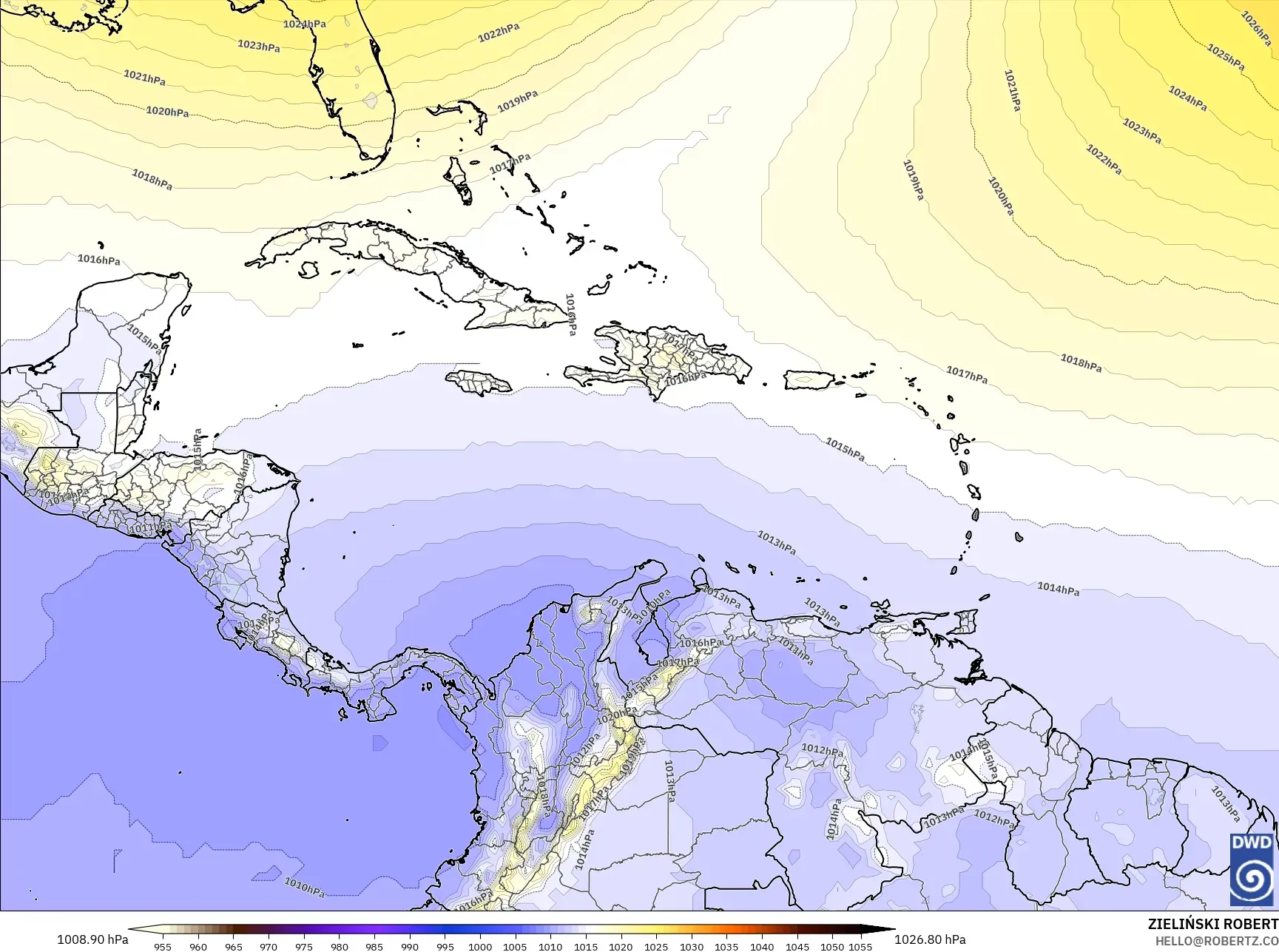 ICON model - Karibia, Tekanan
