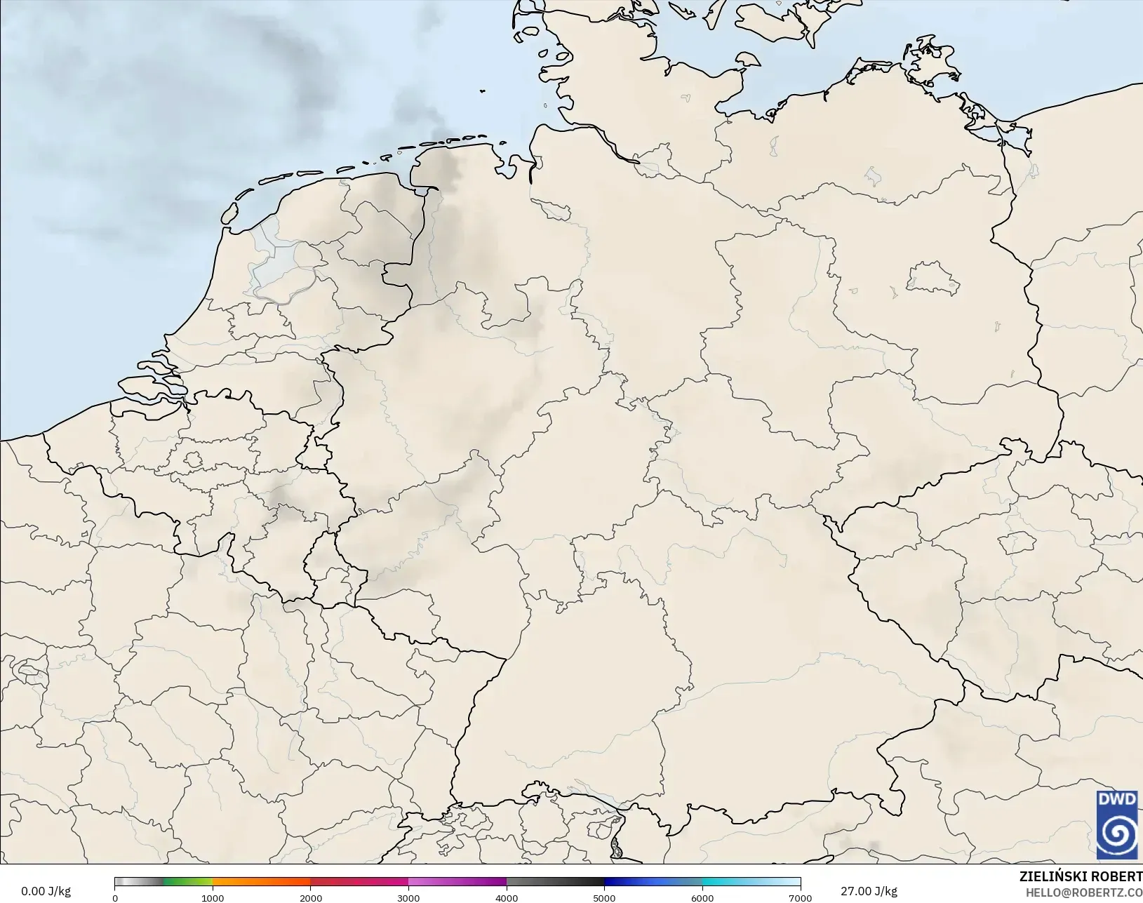 ICON model - Jerman, CAPE