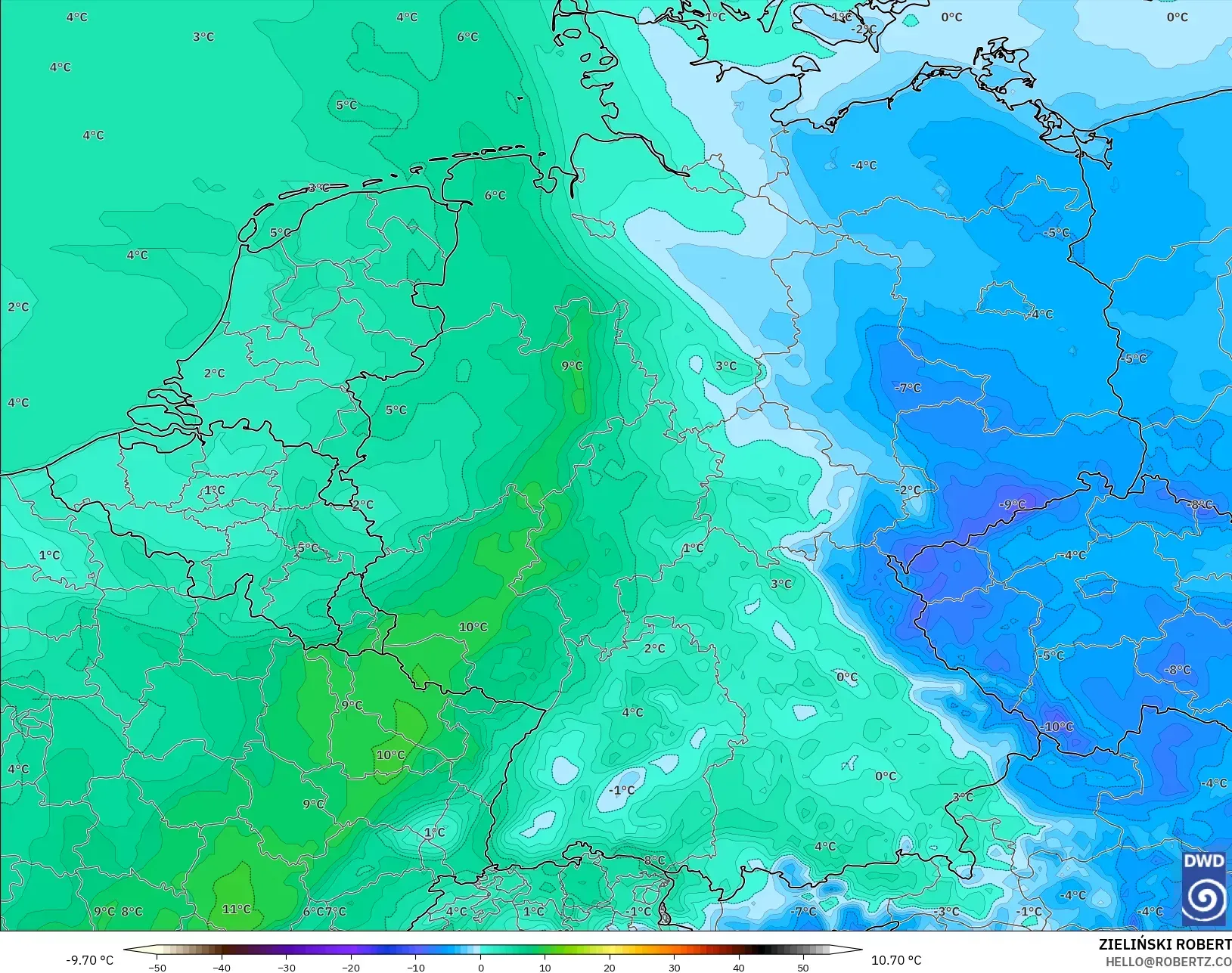 ICON model - Jerman, Takat Embun 2 m