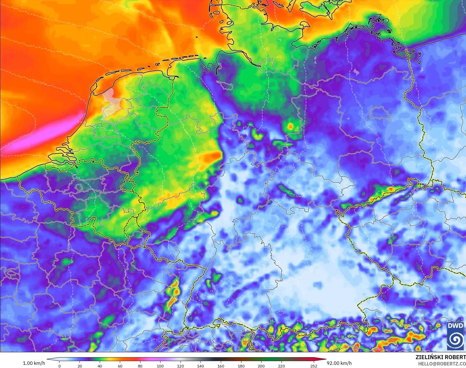ICON model - Jerman, Hembusan Tertinggi